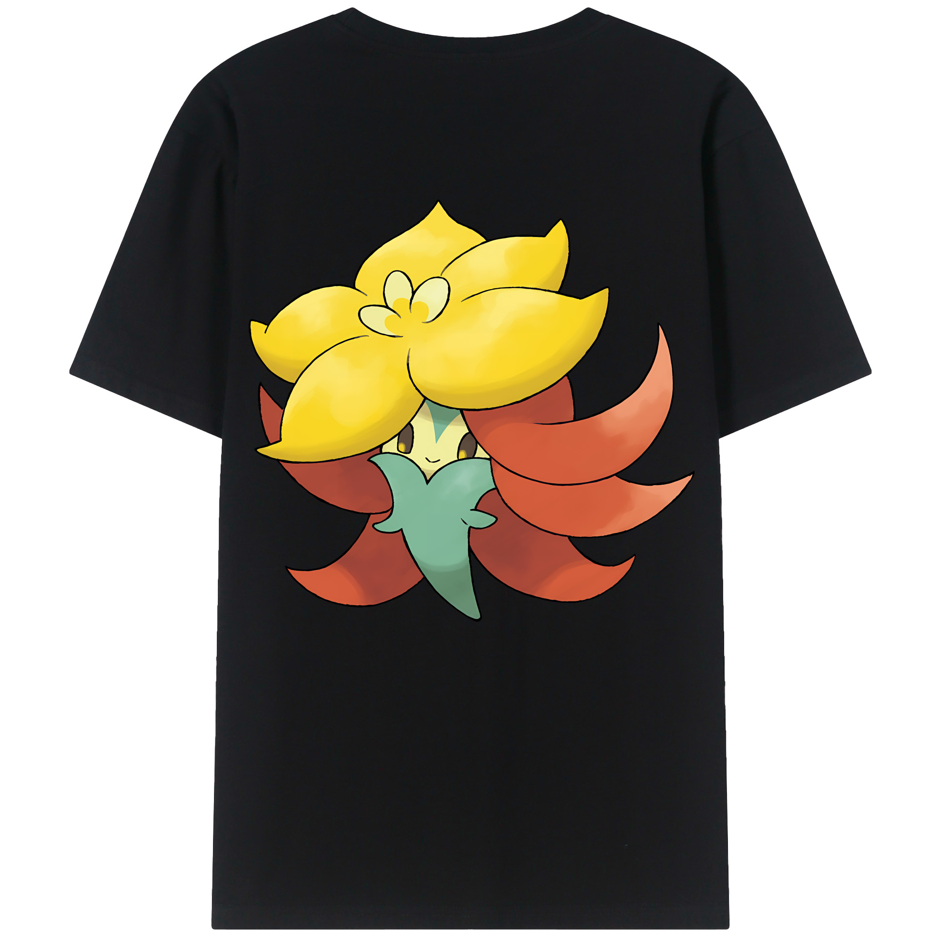 （画像用） ポケットモンスター Pokémon 綿100％ メンズ半袖Tシャツ（バックプリント） 通気性