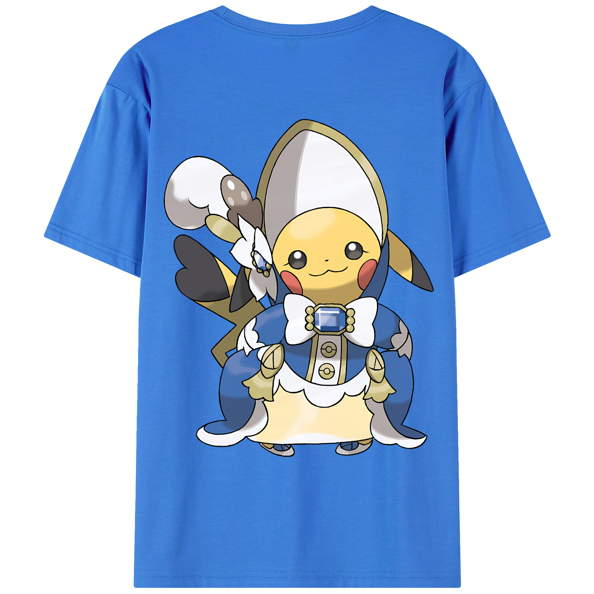 （画像用） ポケットモンスター Pokémon 綿100％ メンズ半袖Tシャツ（バックプリント） 通気性