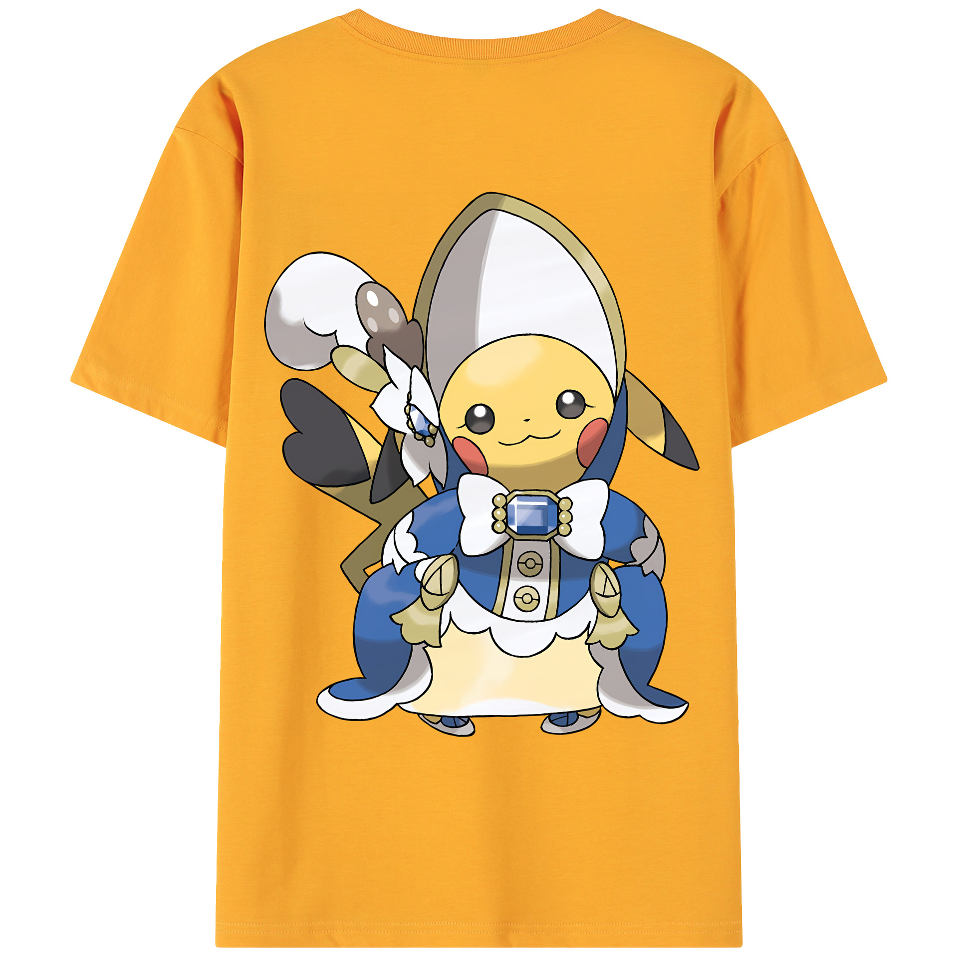 （画像用） ポケットモンスター Pokémon 綿100％ メンズ半袖Tシャツ（バックプリント） 通気性