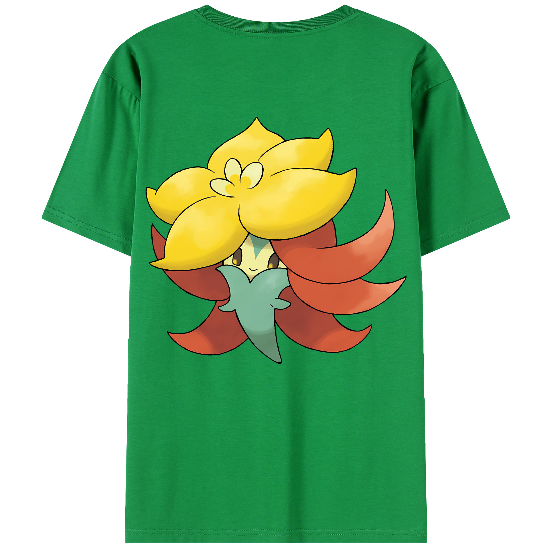 （画像用） ポケットモンスター Pokémon 綿100％ メンズ半袖Tシャツ（バックプリント） 通気性
