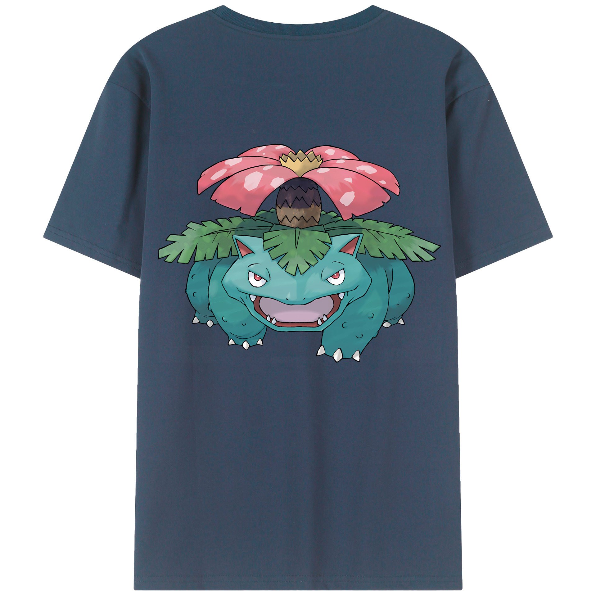 （画像用） ポケットモンスター Pokémon 綿100％ メンズ半袖Tシャツ（バックプリント） 通気性