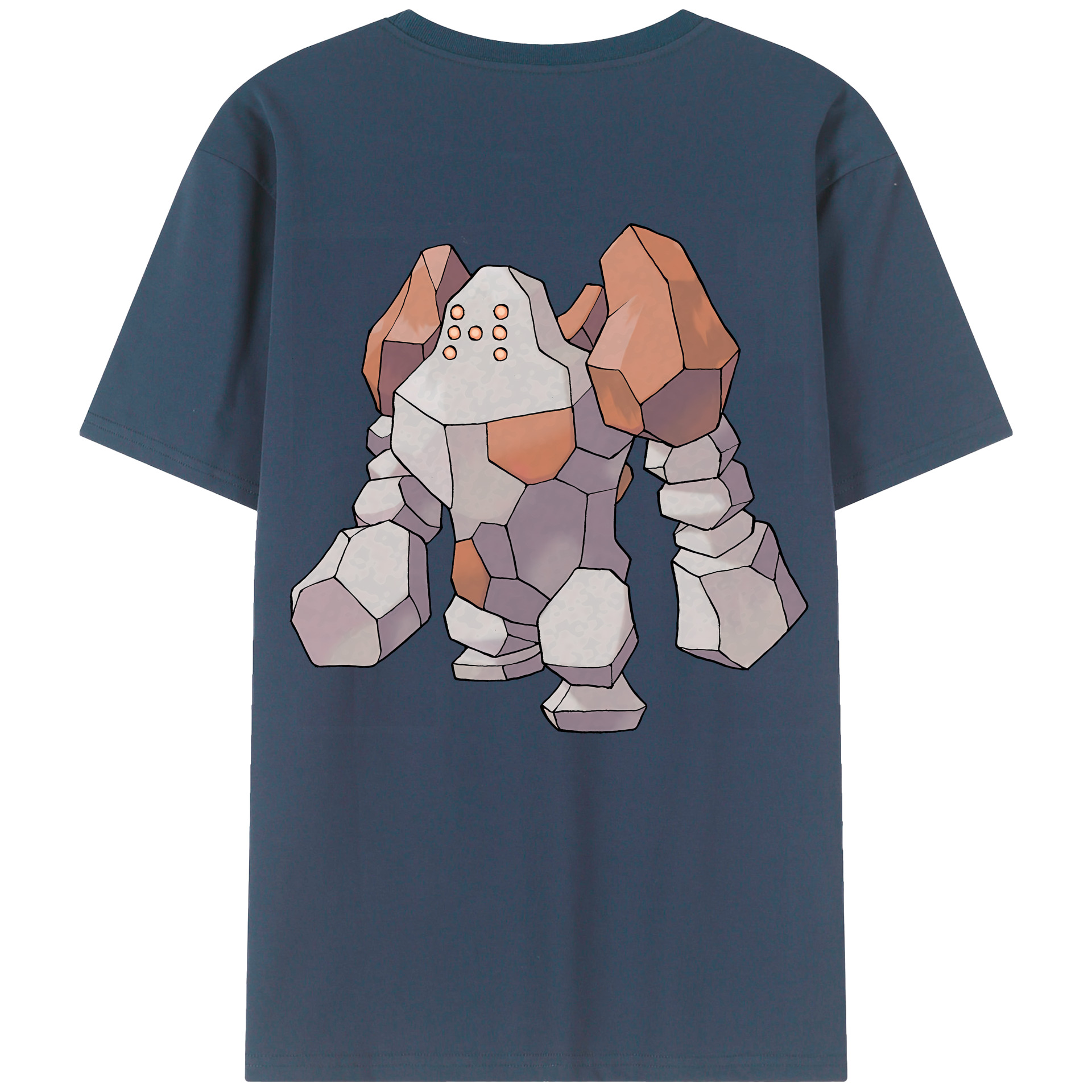 （画像用） ポケットモンスター Pokémon 綿100％ メンズ半袖Tシャツ（バックプリント） 通気性