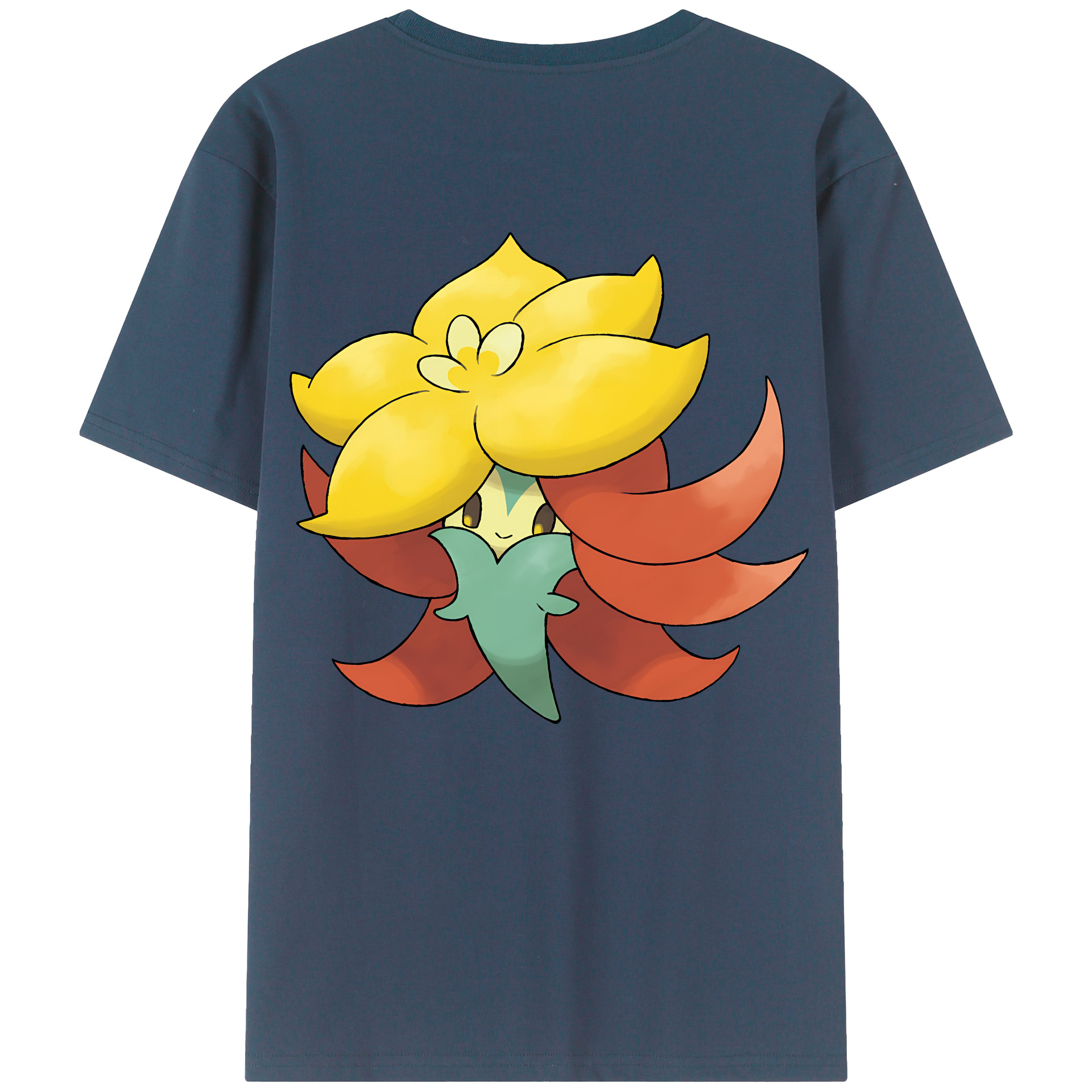 （画像用） ポケットモンスター Pokémon 綿100％ メンズ半袖Tシャツ（バックプリント） 通気性