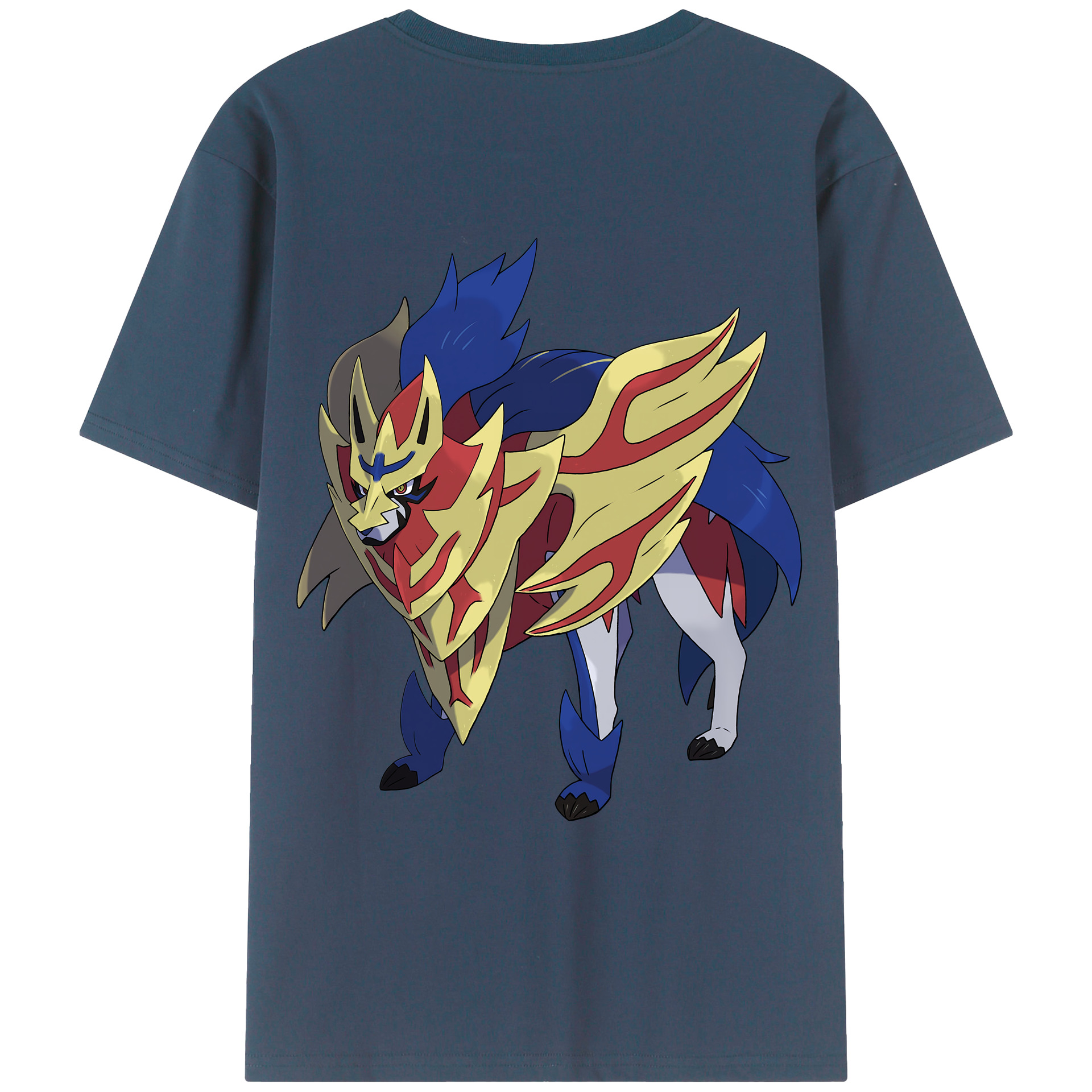 （画像用） ポケットモンスター Pokémon 綿100％ メンズ半袖Tシャツ（バックプリント） 通気性