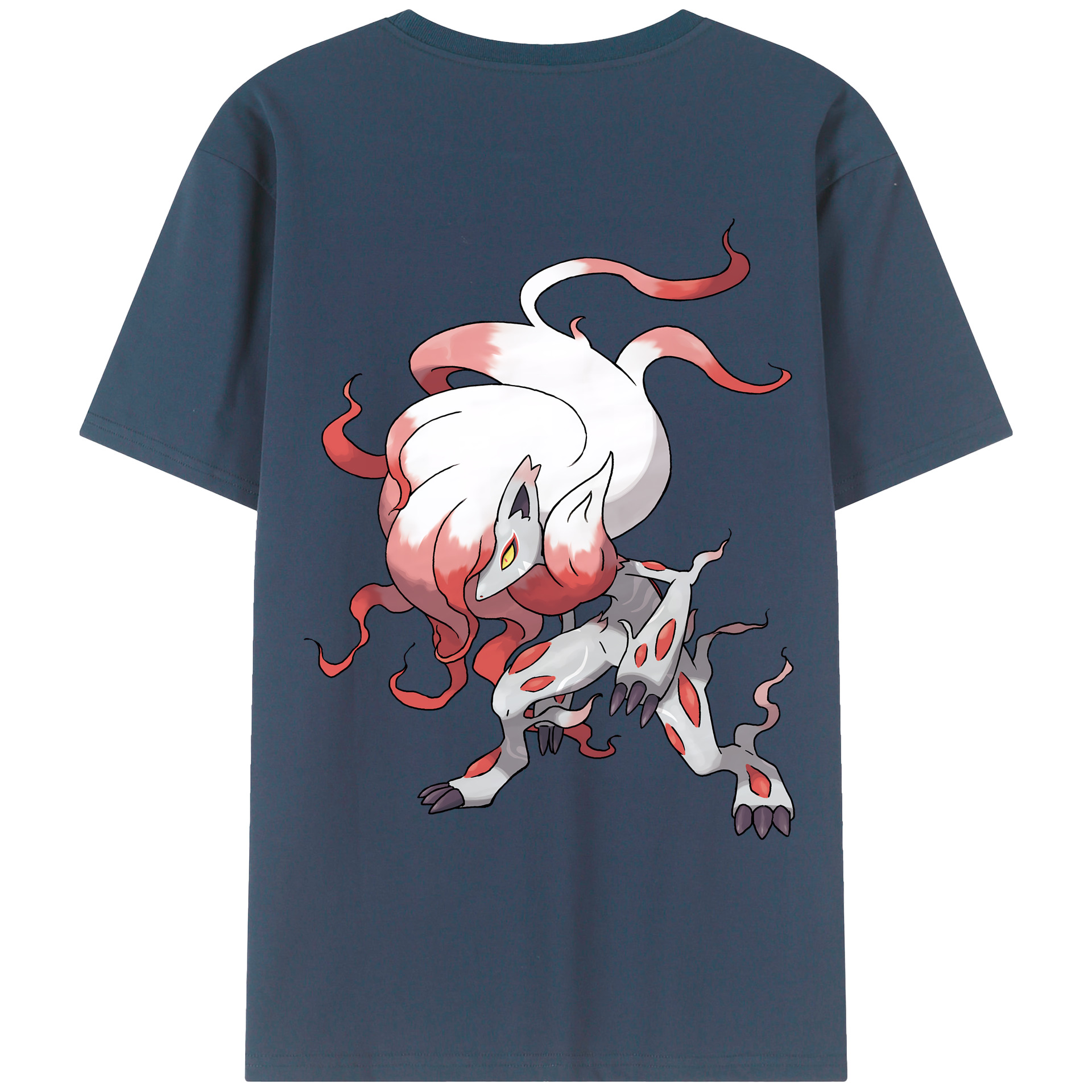 （画像用） ポケットモンスター Pokémon 綿100％ メンズ半袖Tシャツ（バックプリント） 通気性