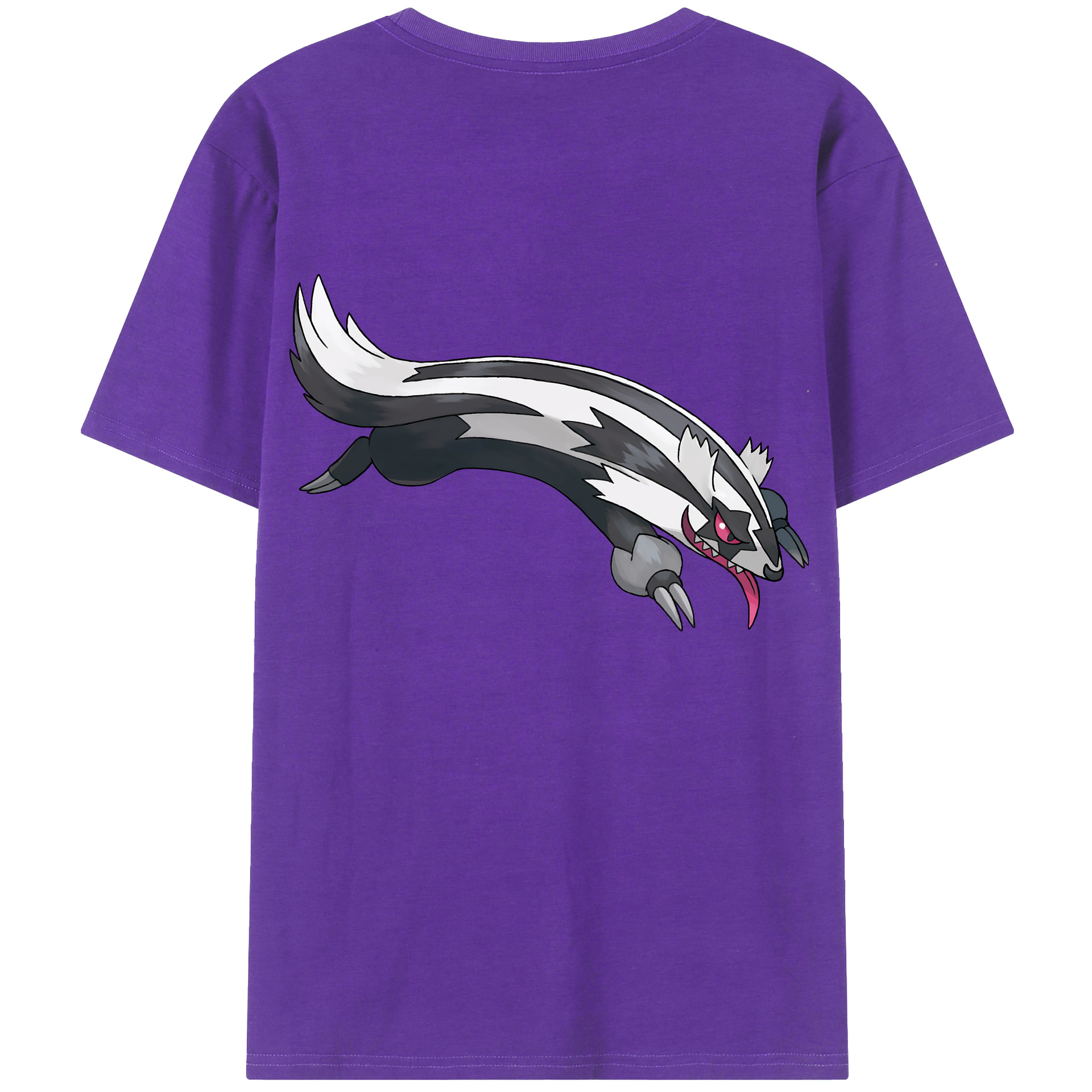 （画像用） ポケットモンスター Pokémon 綿100％ メンズ半袖Tシャツ（バックプリント） 通気性