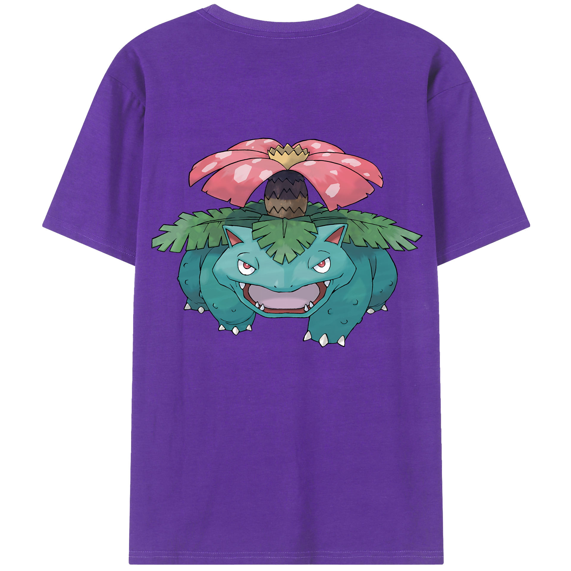 （画像用） ポケットモンスター Pokémon 綿100％ メンズ半袖Tシャツ（バックプリント） 通気性
