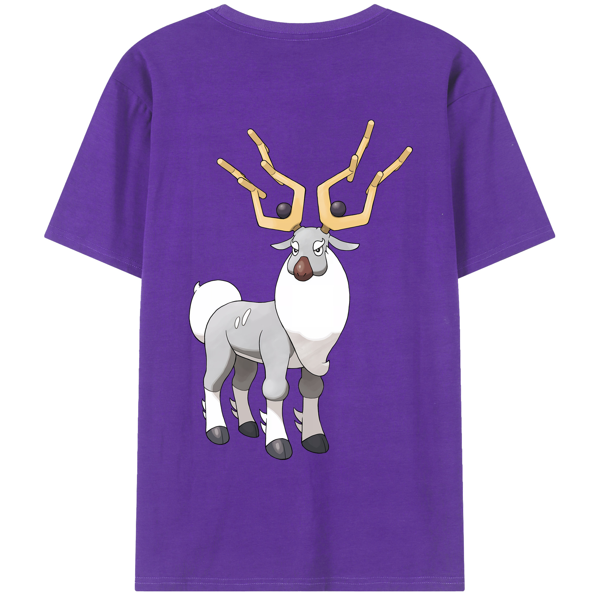 （画像用） ポケットモンスター Pokémon 綿100％ メンズ半袖Tシャツ（バックプリント） 通気性