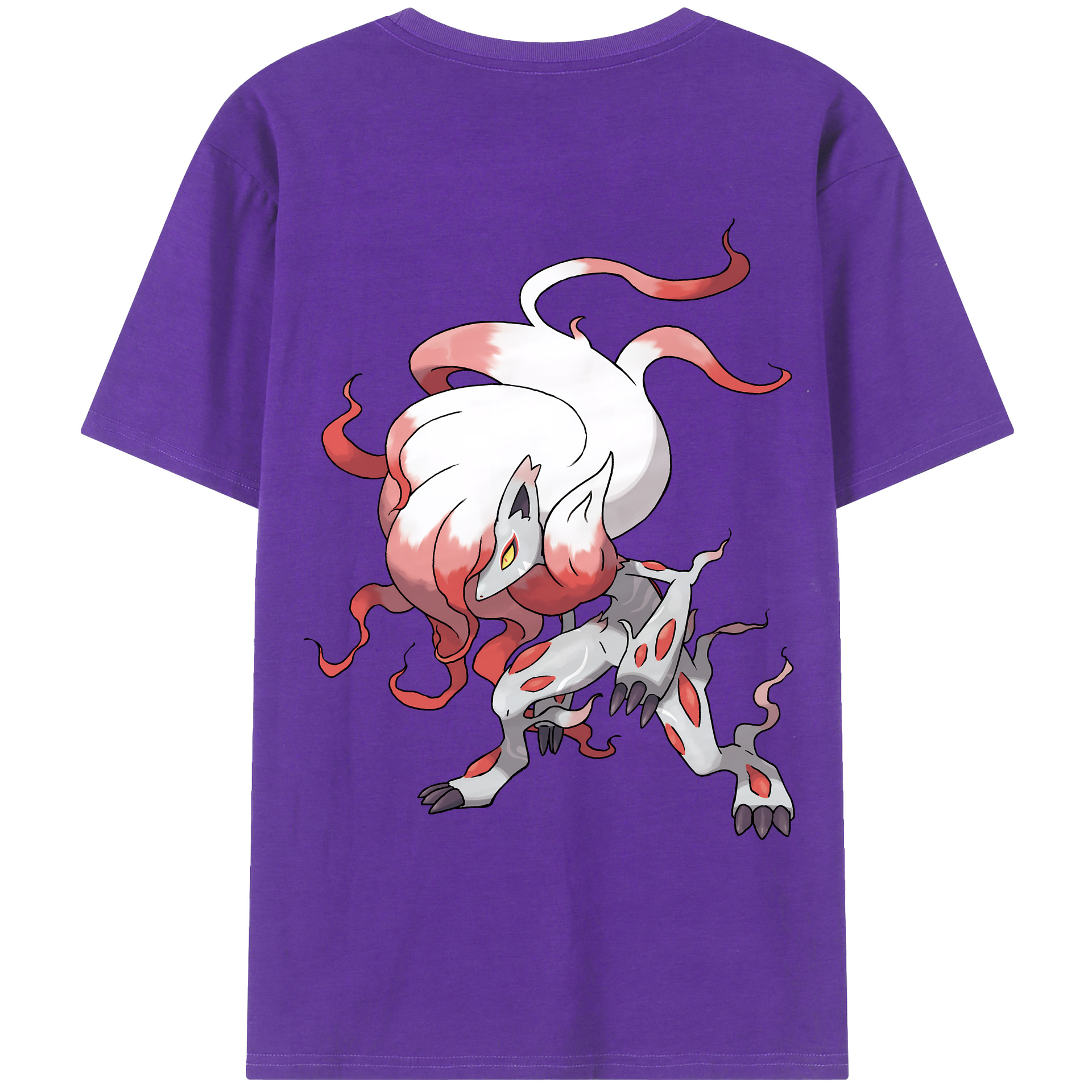 （画像用） ポケットモンスター Pokémon 綿100％ メンズ半袖Tシャツ（バックプリント） 通気性