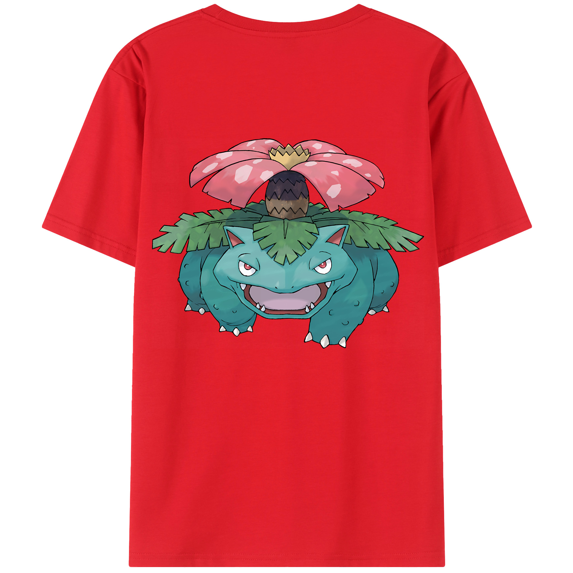 （画像用） ポケットモンスター Pokémon 綿100％ メンズ半袖Tシャツ（バックプリント） 通気性