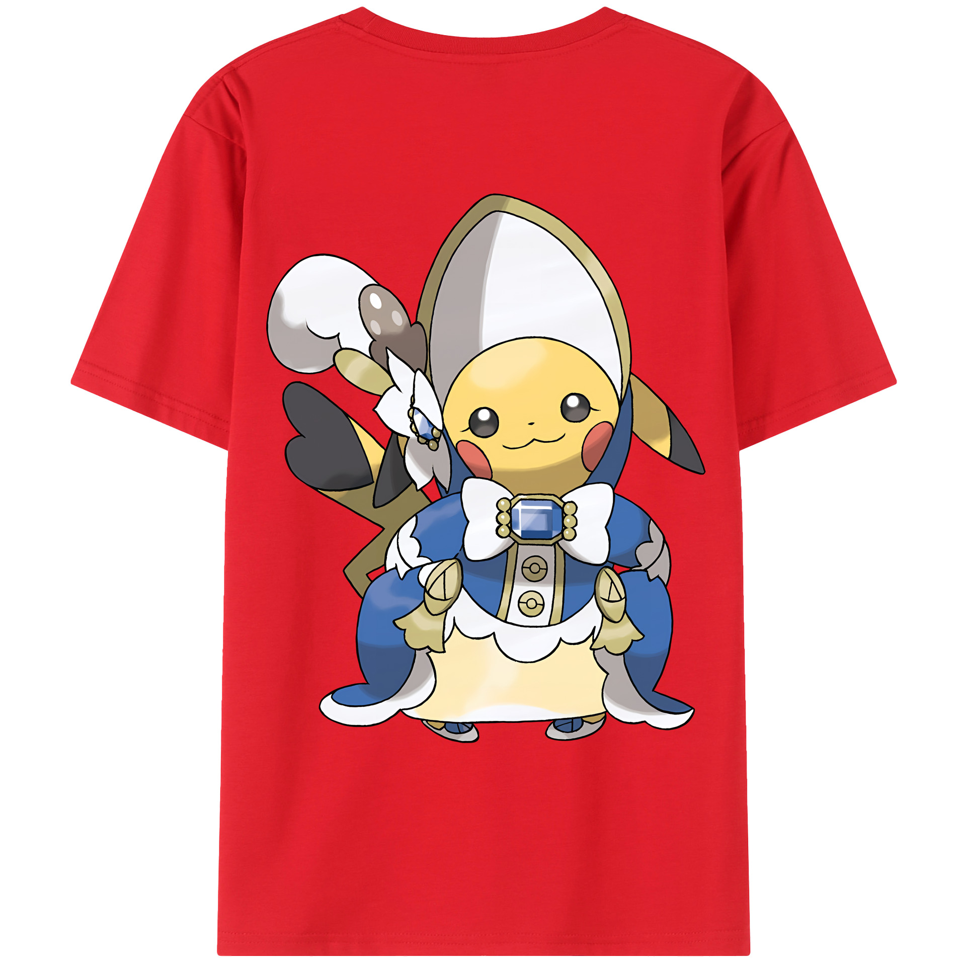 （画像用） ポケットモンスター Pokémon 綿100％ メンズ半袖Tシャツ（バックプリント） 通気性
