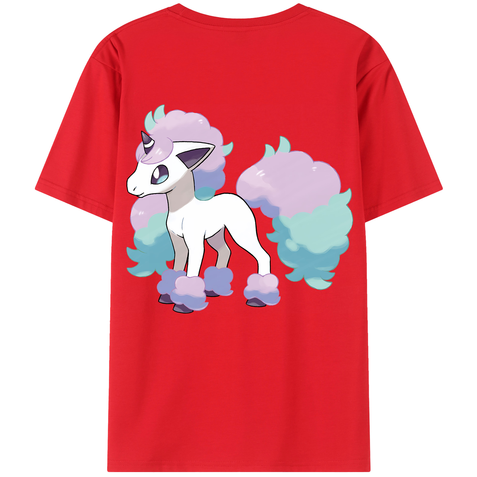 （画像用） ポケットモンスター Pokémon 綿100％ メンズ半袖Tシャツ（バックプリント） 通気性