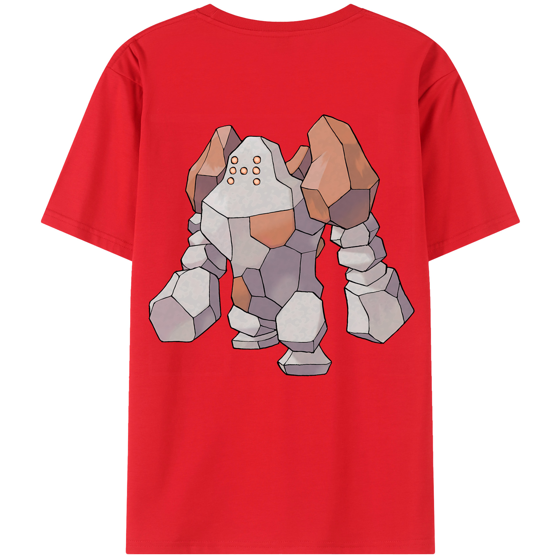 （画像用） ポケットモンスター Pokémon 綿100％ メンズ半袖Tシャツ（バックプリント） 通気性