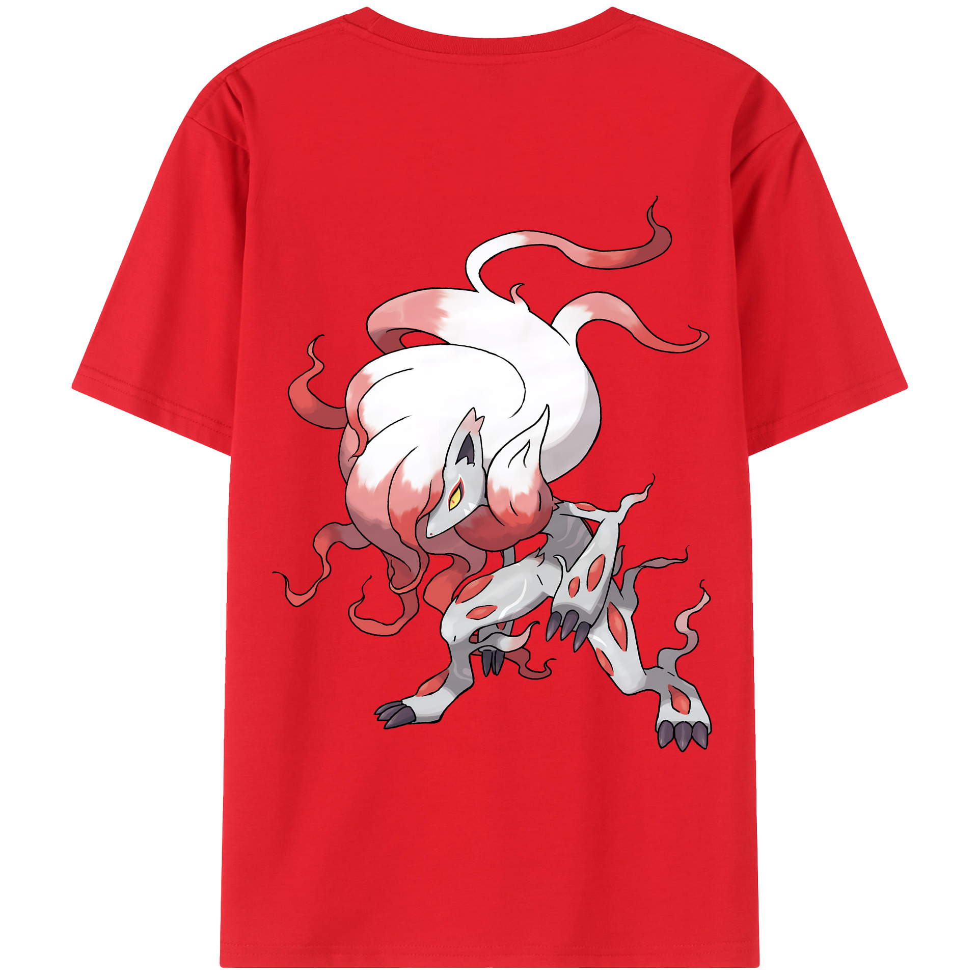 （画像用） ポケットモンスター Pokémon 綿100％ メンズ半袖Tシャツ（バックプリント） 通気性