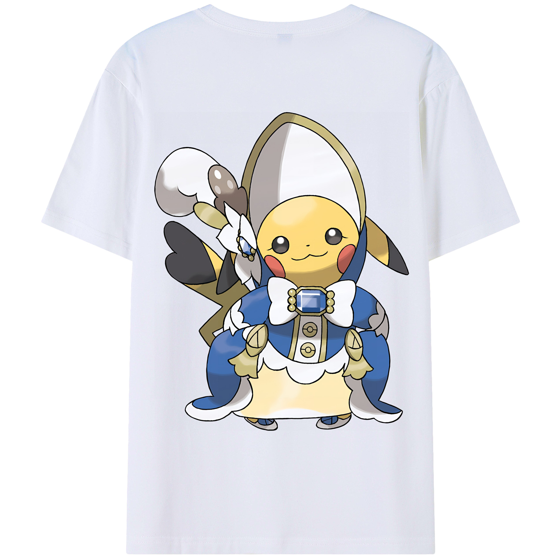 （画像用） ポケットモンスター Pokémon 綿100％ メンズ半袖Tシャツ（バックプリント） 通気性