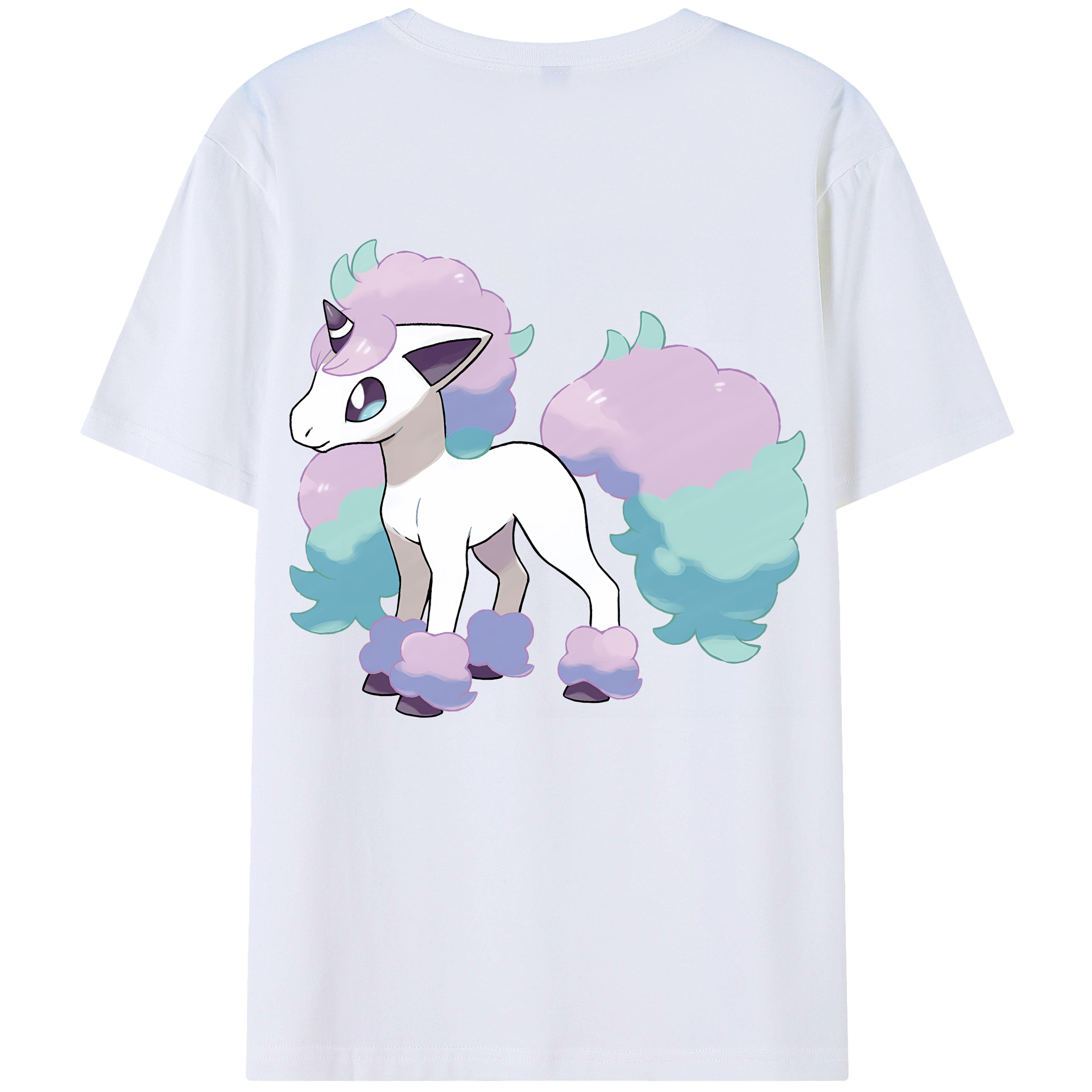 （画像用） ポケットモンスター Pokémon 綿100％ メンズ半袖Tシャツ（バックプリント） 通気性