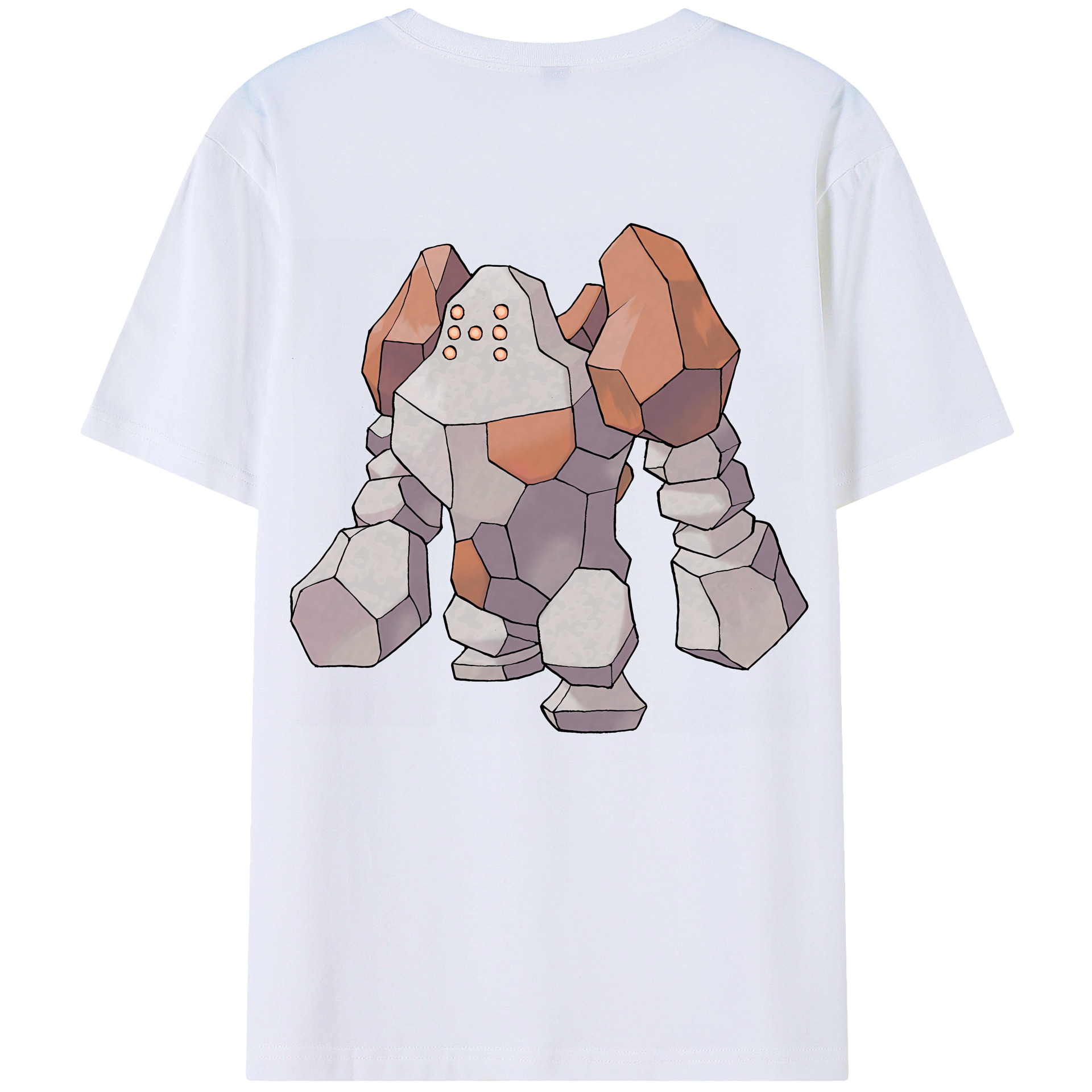 （画像用） ポケットモンスター Pokémon 綿100％ メンズ半袖Tシャツ（バックプリント） 通気性
