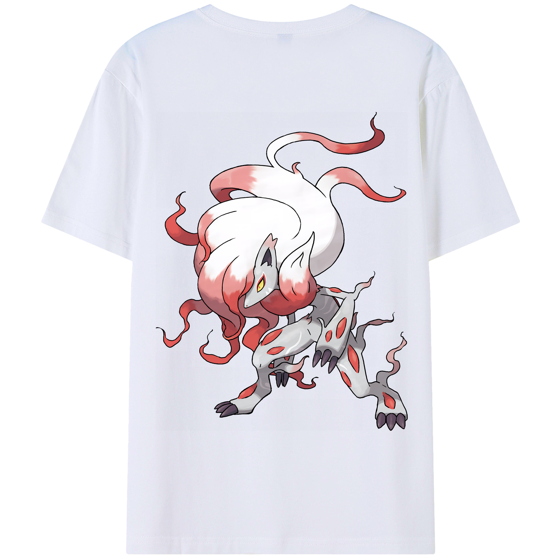 （画像用） ポケットモンスター Pokémon 綿100％ メンズ半袖Tシャツ（バックプリント） 通気性