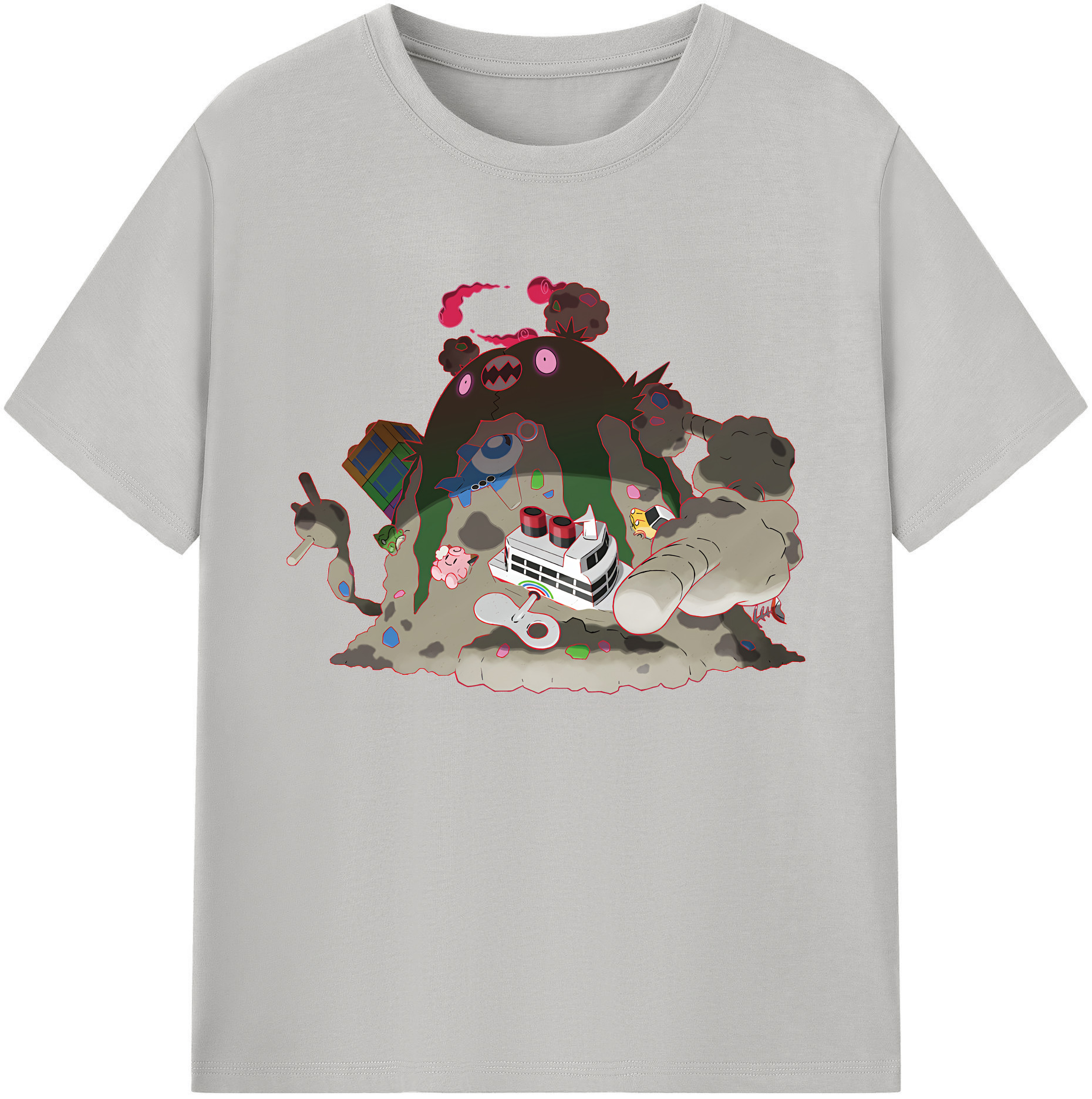 （画像用） ポケットモンスター Pokémon 綿100％ メンズ半袖Tシャツ｜肌触りやわらか＆通気性