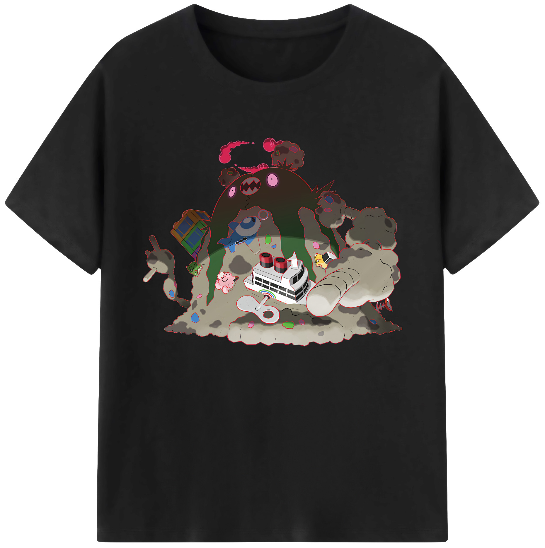（画像用） ポケットモンスター Pokémon 綿100％ メンズ半袖Tシャツ｜肌触りやわらか＆通気性