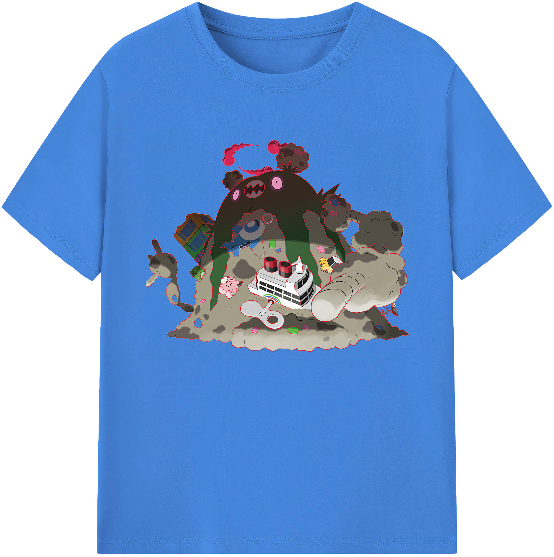 （画像用） ポケットモンスター Pokémon 綿100％ メンズ半袖Tシャツ｜肌触りやわらか＆通気性