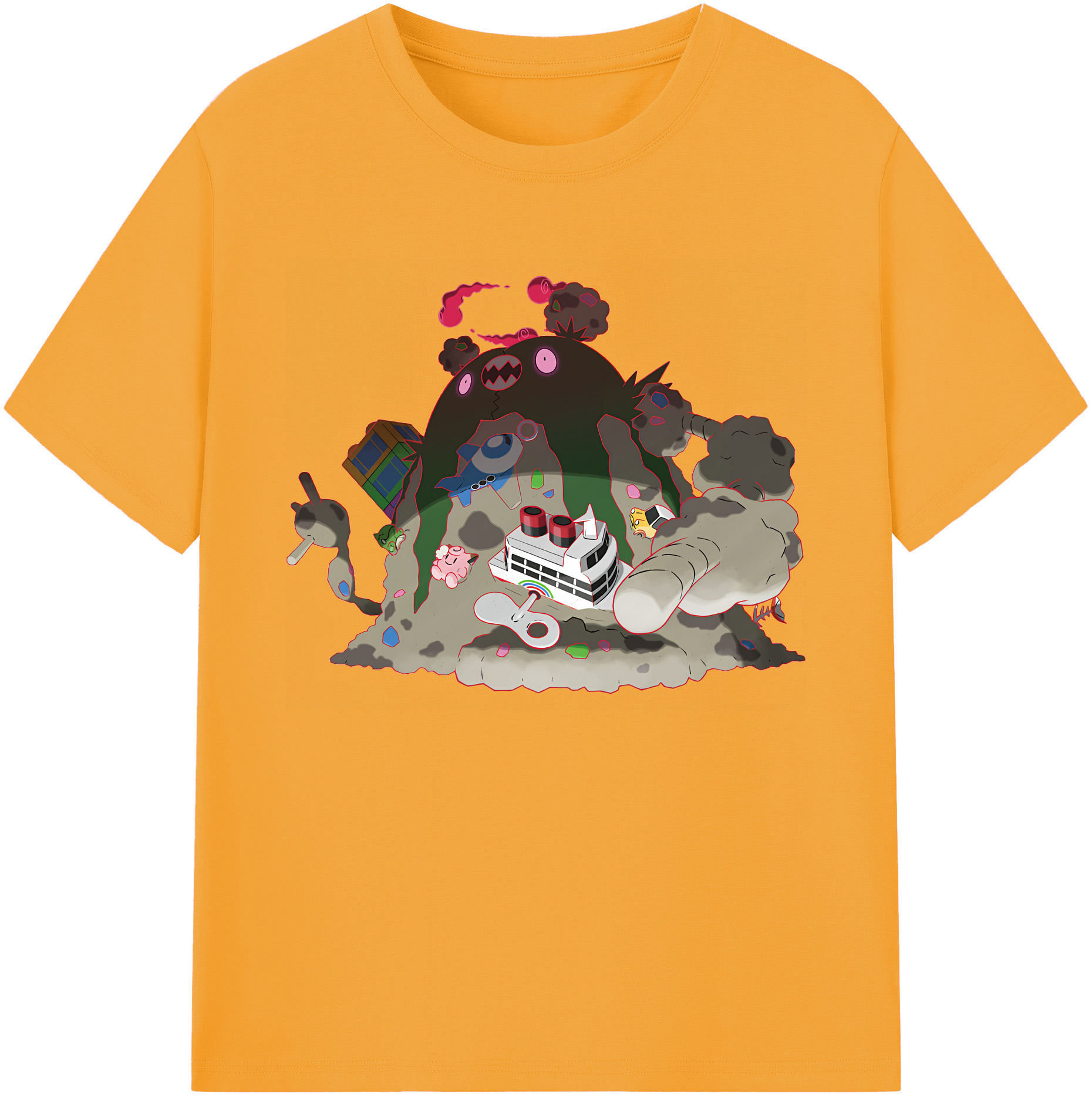 （画像用） ポケットモンスター Pokémon 綿100％ メンズ半袖Tシャツ｜肌触りやわらか＆通気性