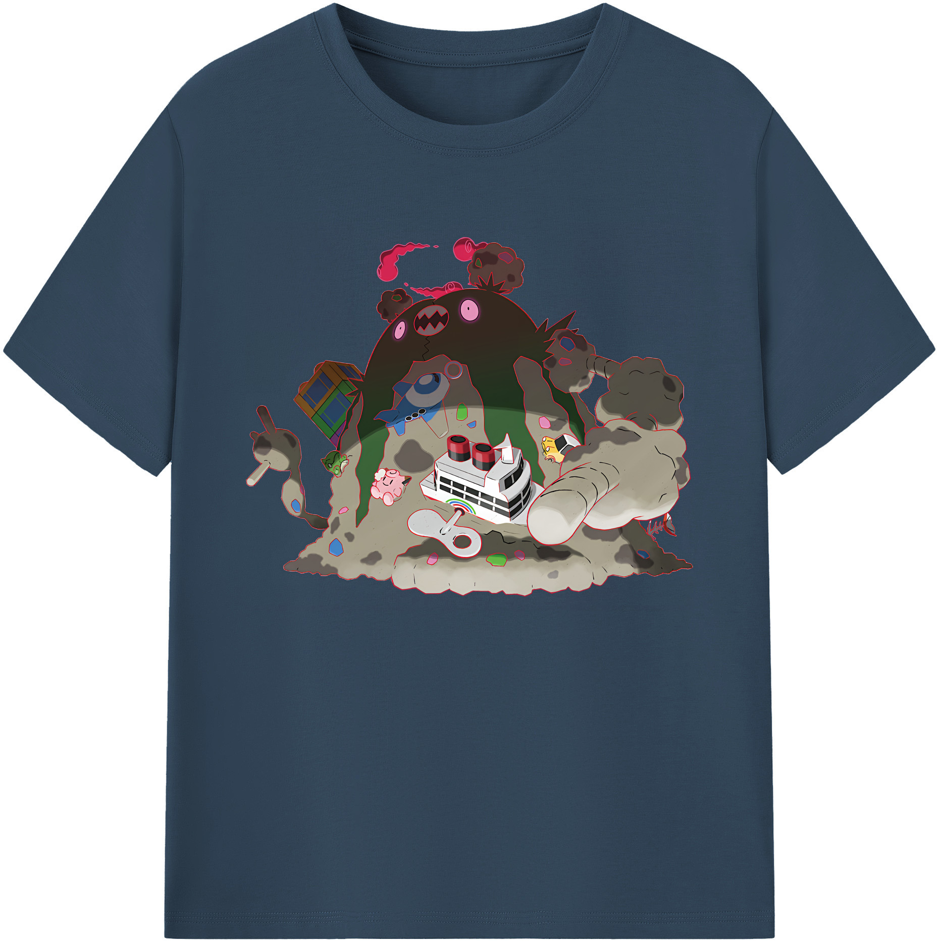 （画像用） ポケットモンスター Pokémon 綿100％ メンズ半袖Tシャツ｜肌触りやわらか＆通気性