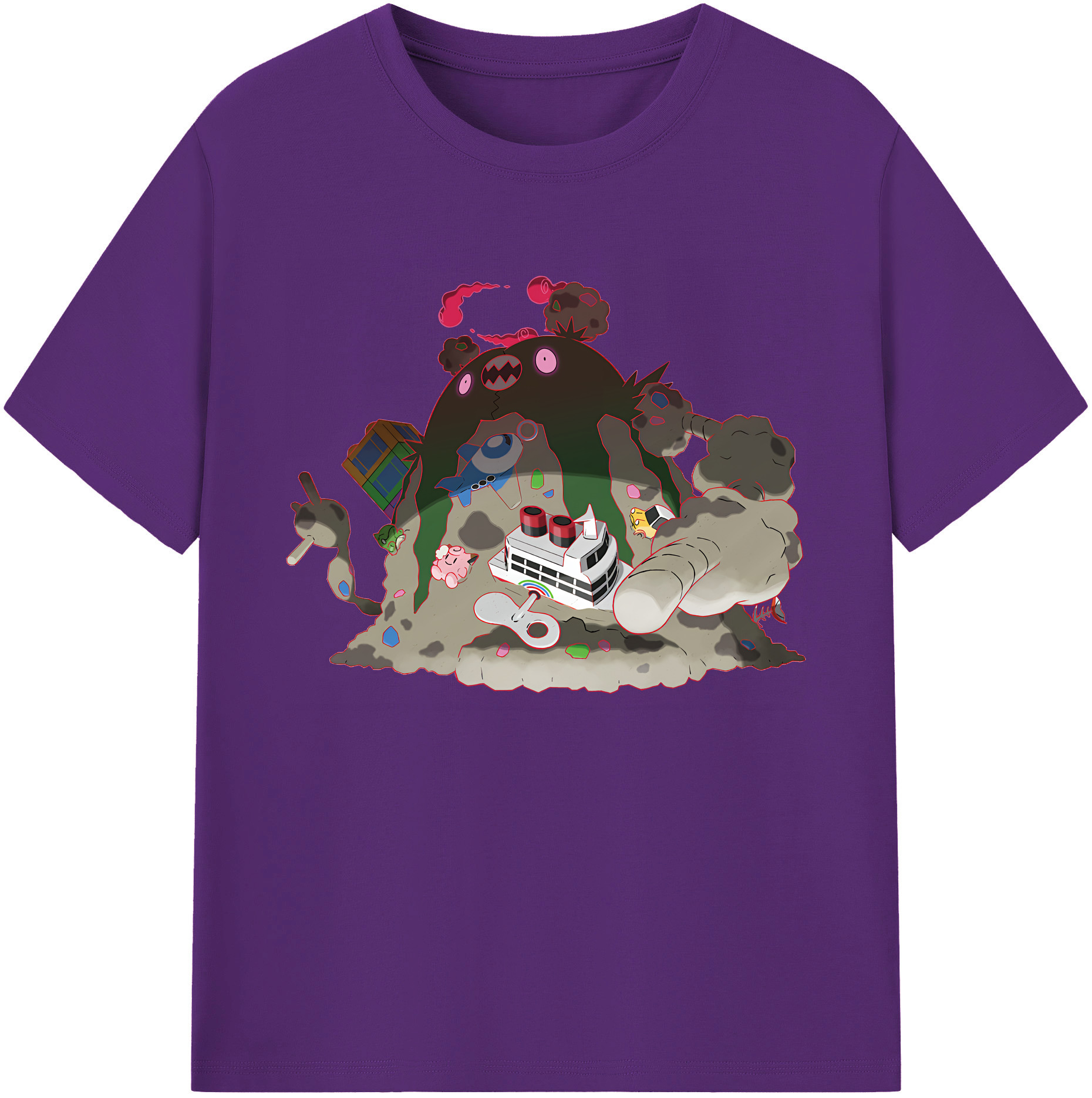 （画像用） ポケットモンスター Pokémon 綿100％ メンズ半袖Tシャツ｜肌触りやわらか＆通気性