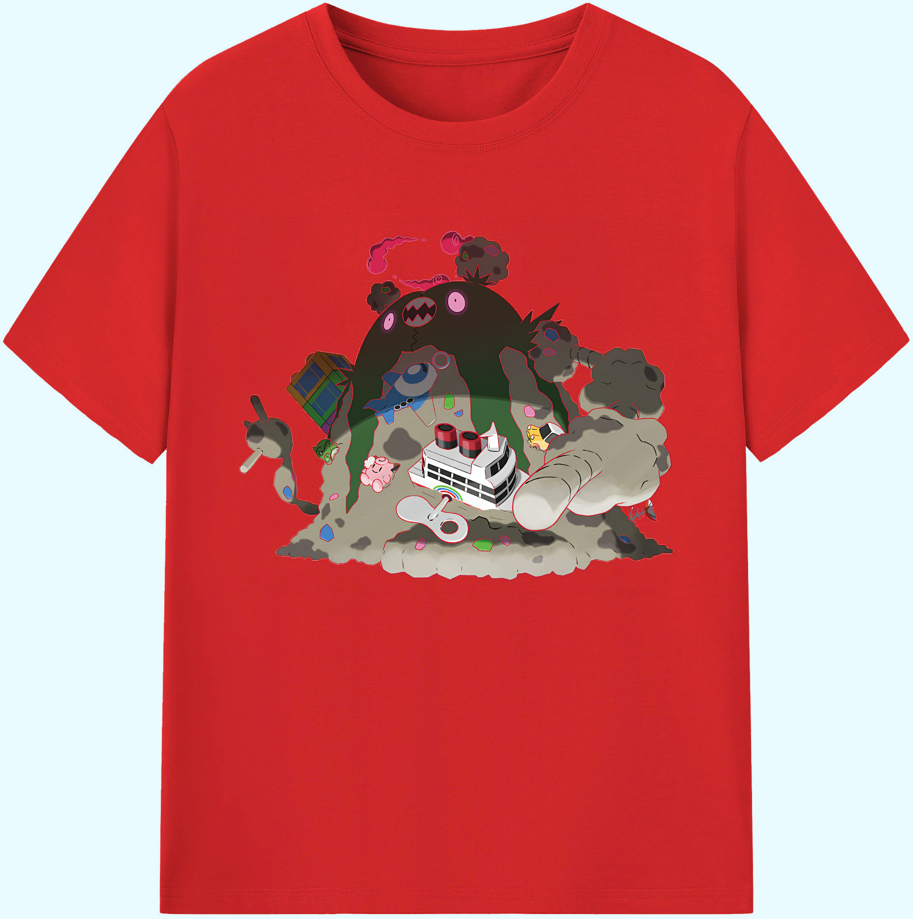 （画像用） ポケットモンスター Pokémon 綿100％ メンズ半袖Tシャツ｜肌触りやわらか＆通気性