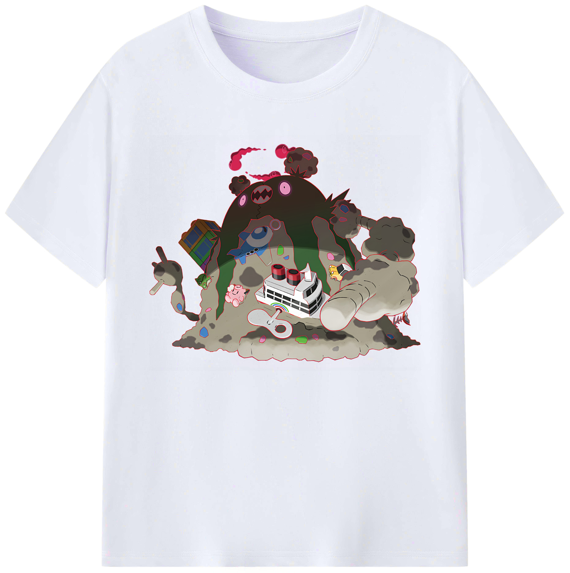 （画像用） ポケットモンスター Pokémon 綿100％ メンズ半袖Tシャツ｜肌触りやわらか＆通気性