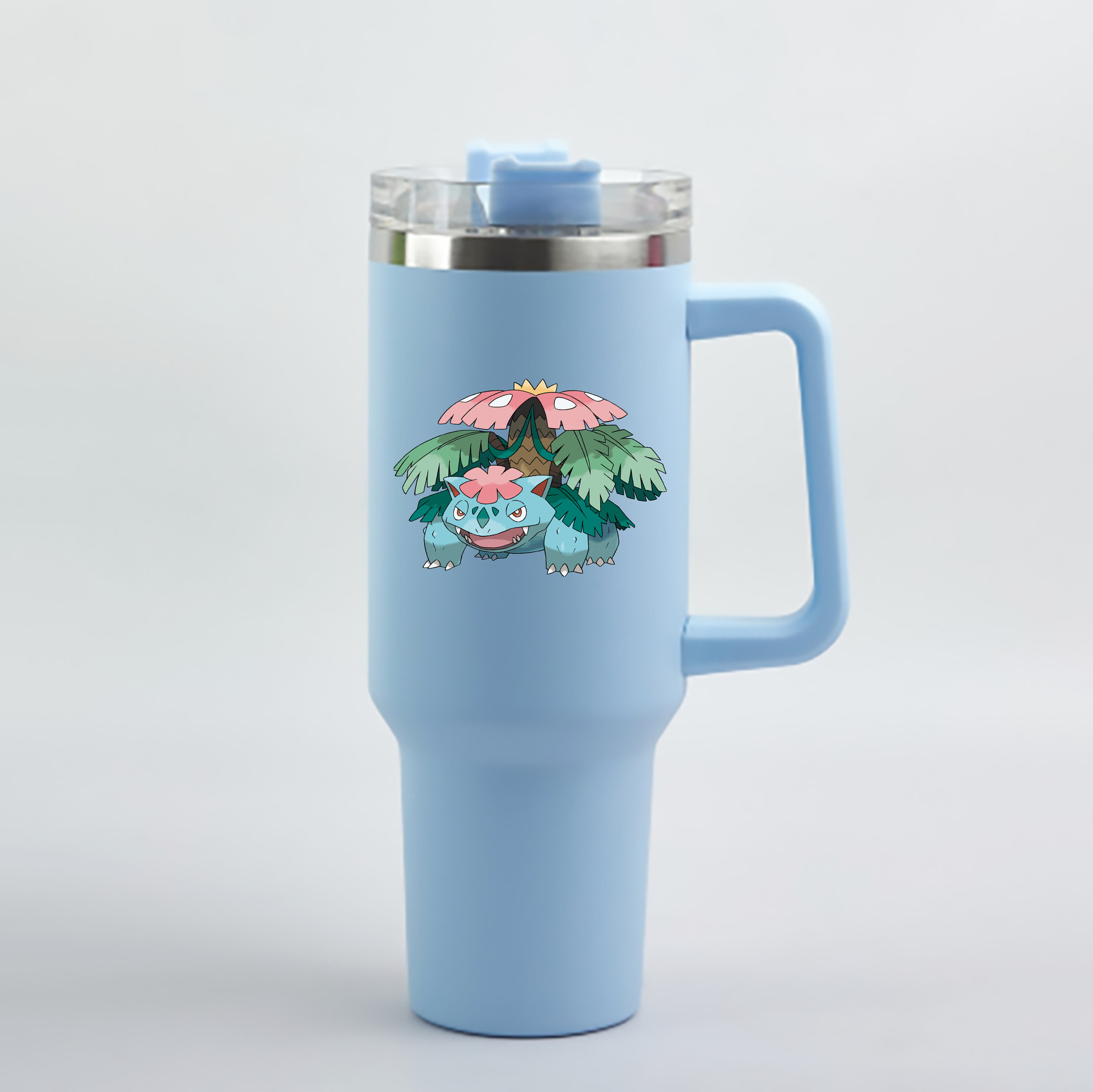 （画像用） ポケットモンスター Pokémon 1200mL車用タンブラー - クリスタルステッカー（プラスチックストロー付き）