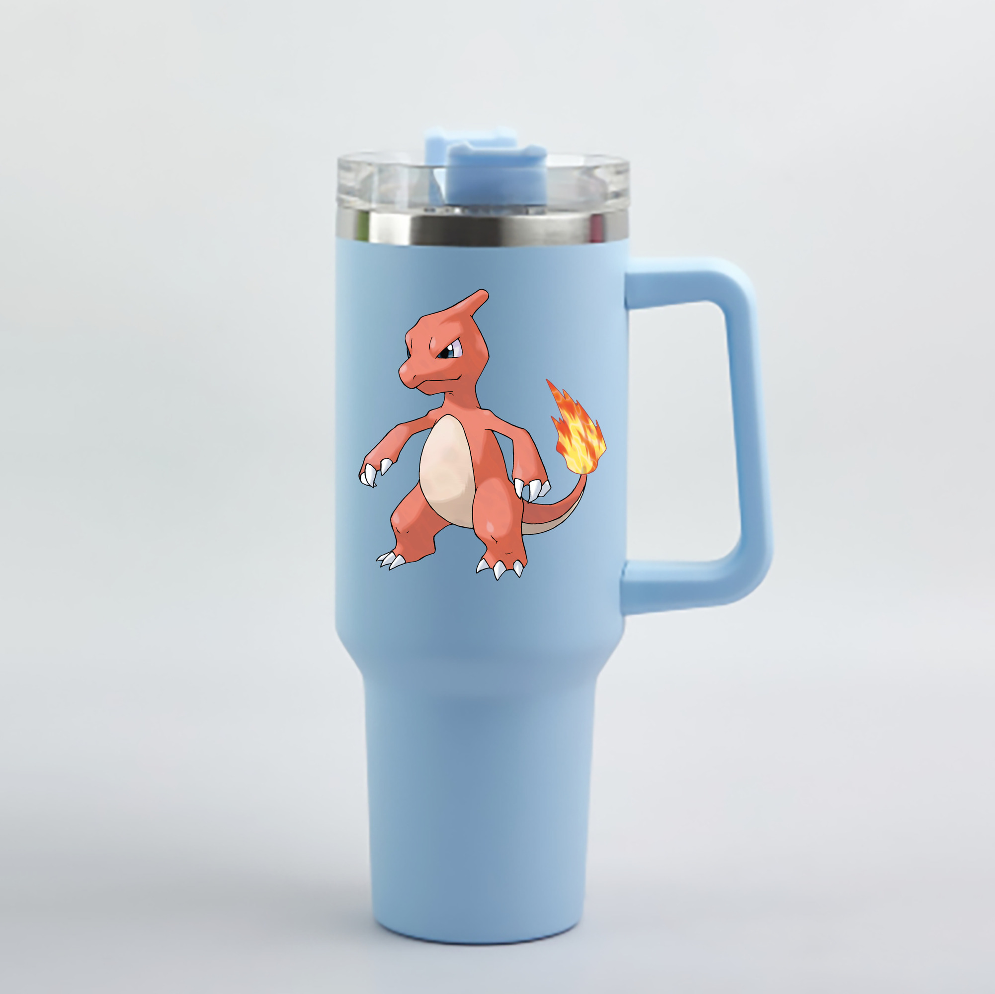 （画像用） ポケットモンスター Pokémon 1200mL車用タンブラー - クリスタルステッカー（プラスチックストロー付き）