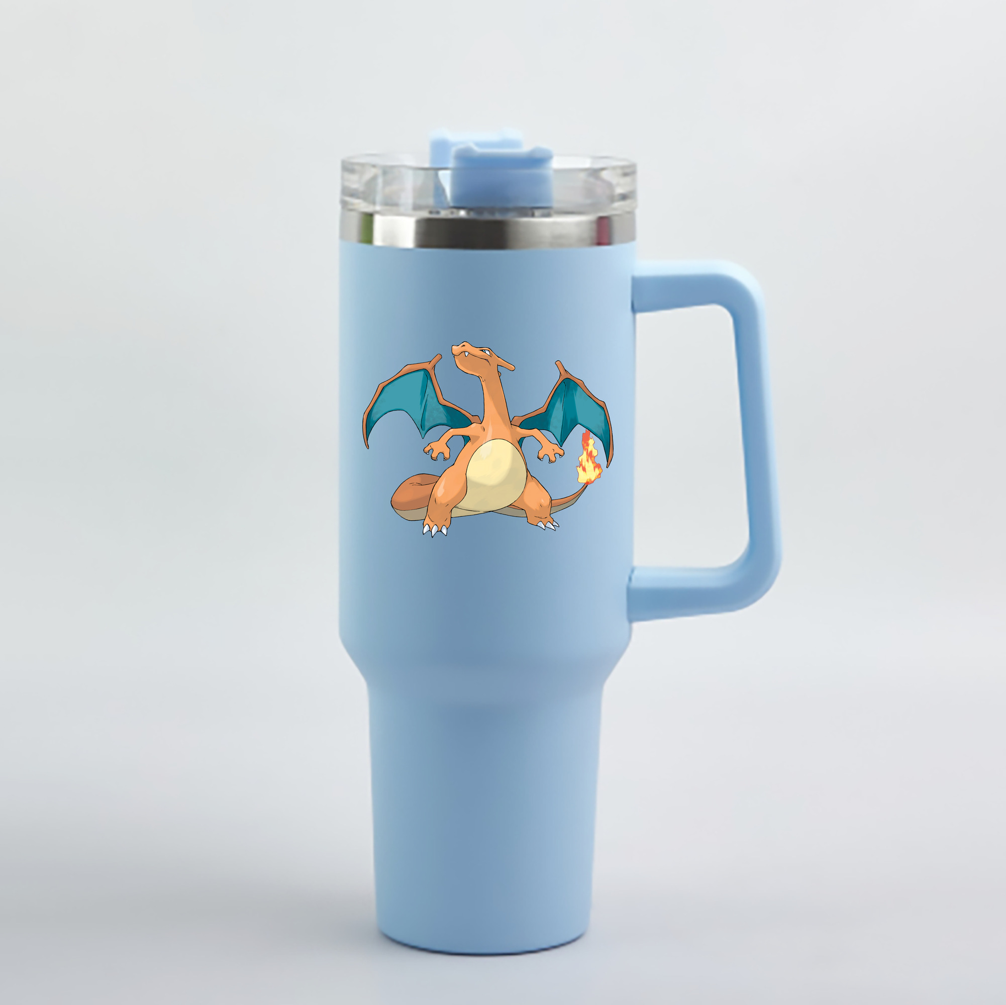 （画像用） ポケットモンスター Pokémon 1200mL車用タンブラー - クリスタルステッカー（プラスチックストロー付き）