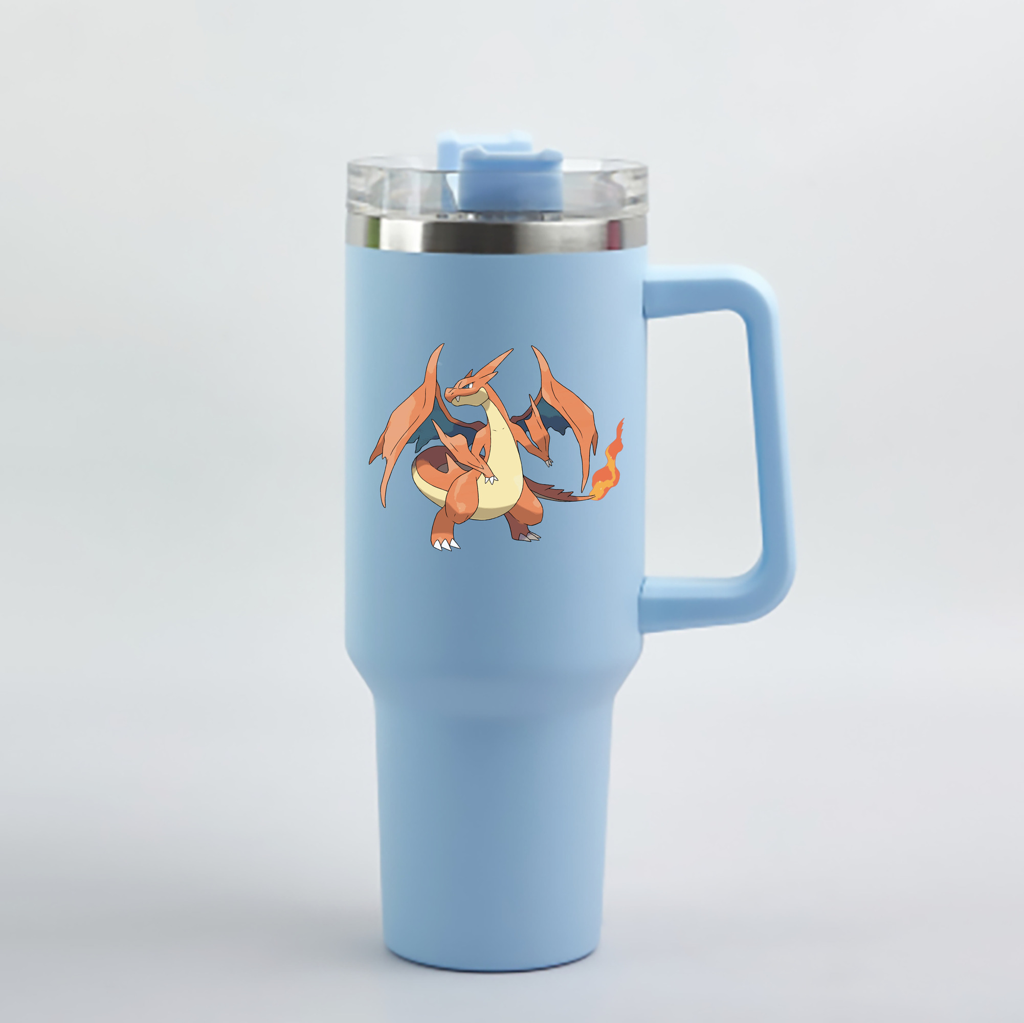 （画像用） ポケットモンスター Pokémon 1200mL車用タンブラー - クリスタルステッカー（プラスチックストロー付き）
