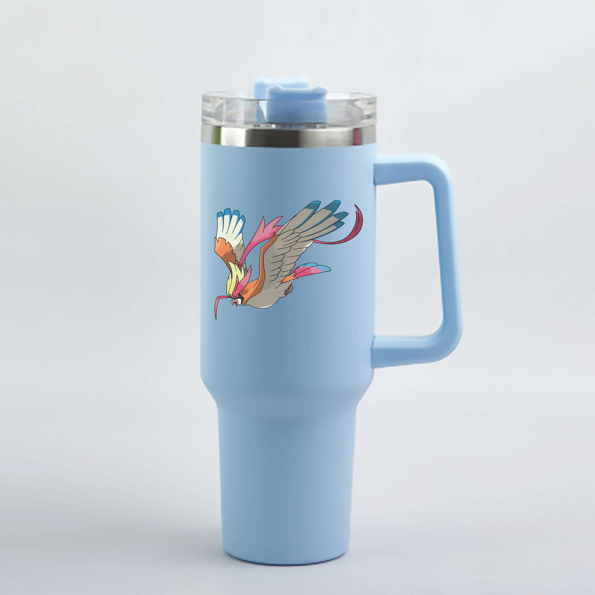 （画像用） ポケットモンスター Pokémon 1200mL車用タンブラー - クリスタルステッカー（プラスチックストロー付き）