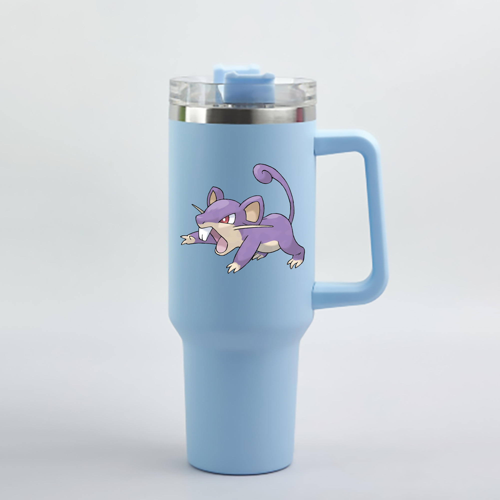 （画像用） ポケットモンスター Pokémon 1200mL車用タンブラー - クリスタルステッカー（プラスチックストロー付き）