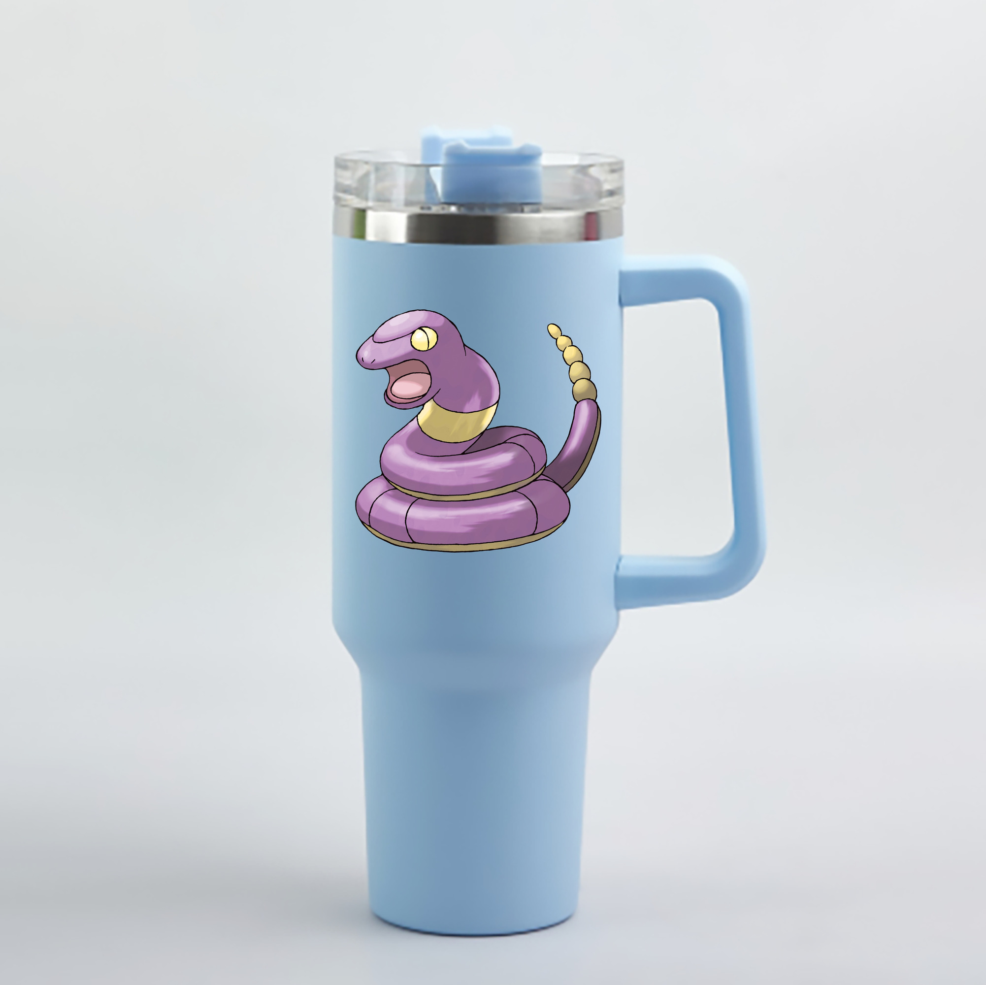 （画像用） ポケットモンスター Pokémon 1200mL車用タンブラー - クリスタルステッカー（プラスチックストロー付き）