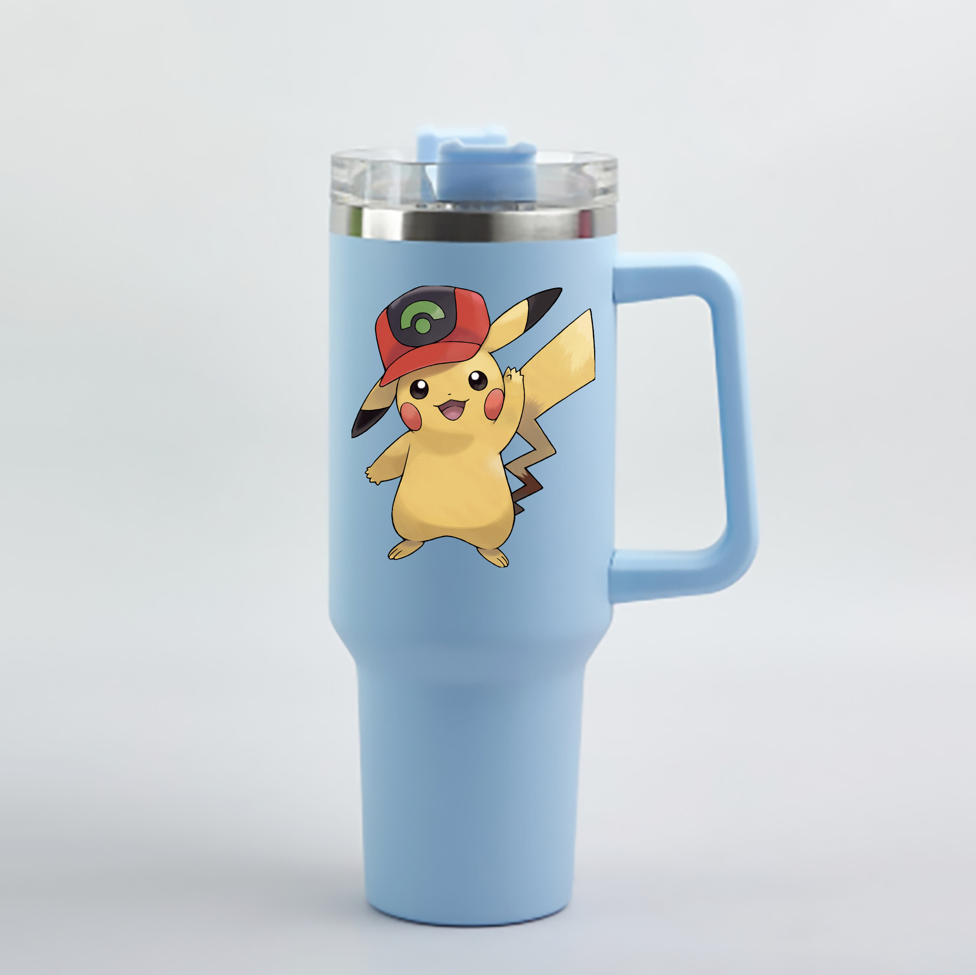 （画像用） ポケットモンスター Pokémon 1200mL車用タンブラー - クリスタルステッカー（プラスチックストロー付き）