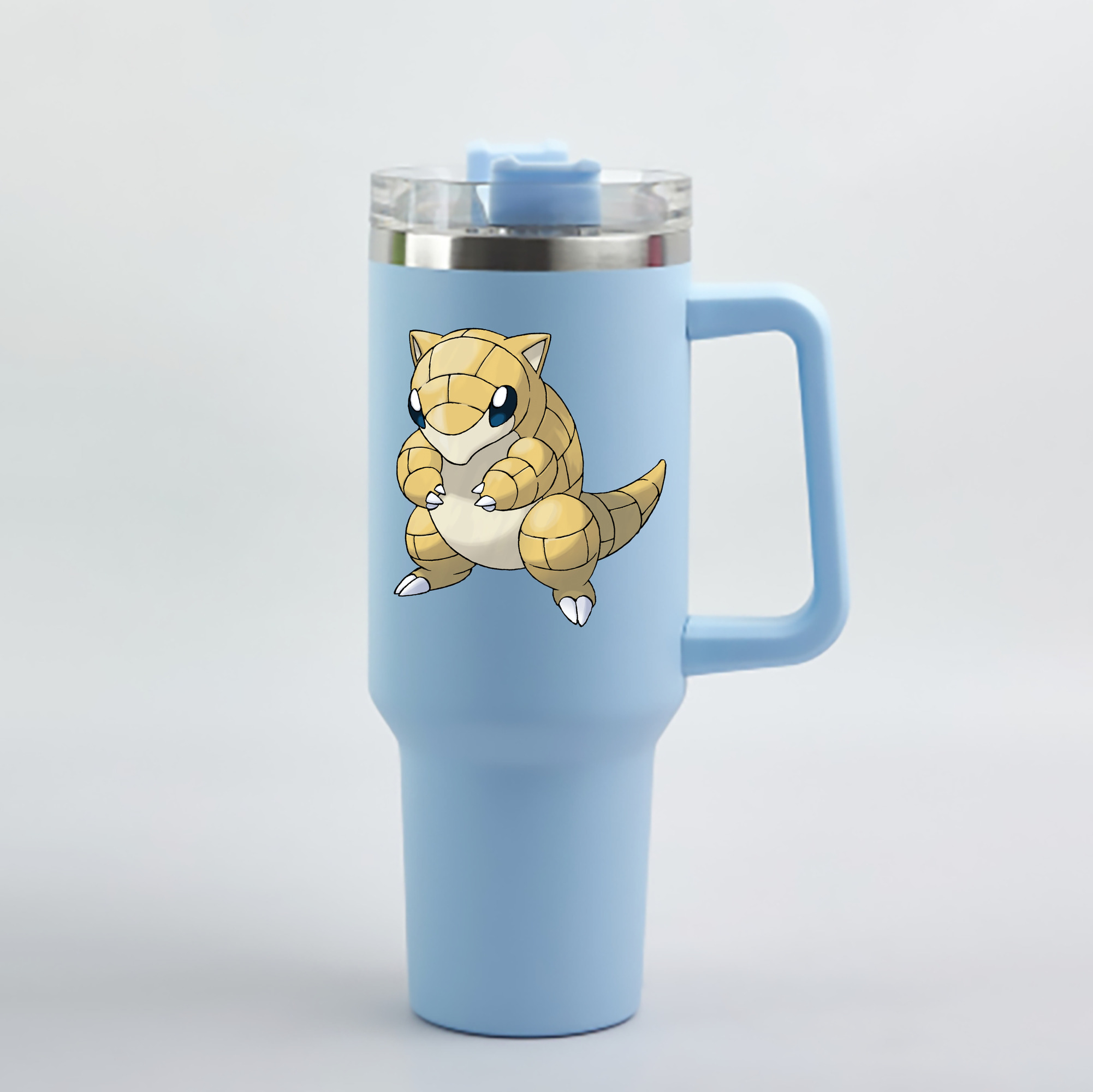 （画像用） ポケットモンスター Pokémon 1200mL車用タンブラー - クリスタルステッカー（プラスチックストロー付き）