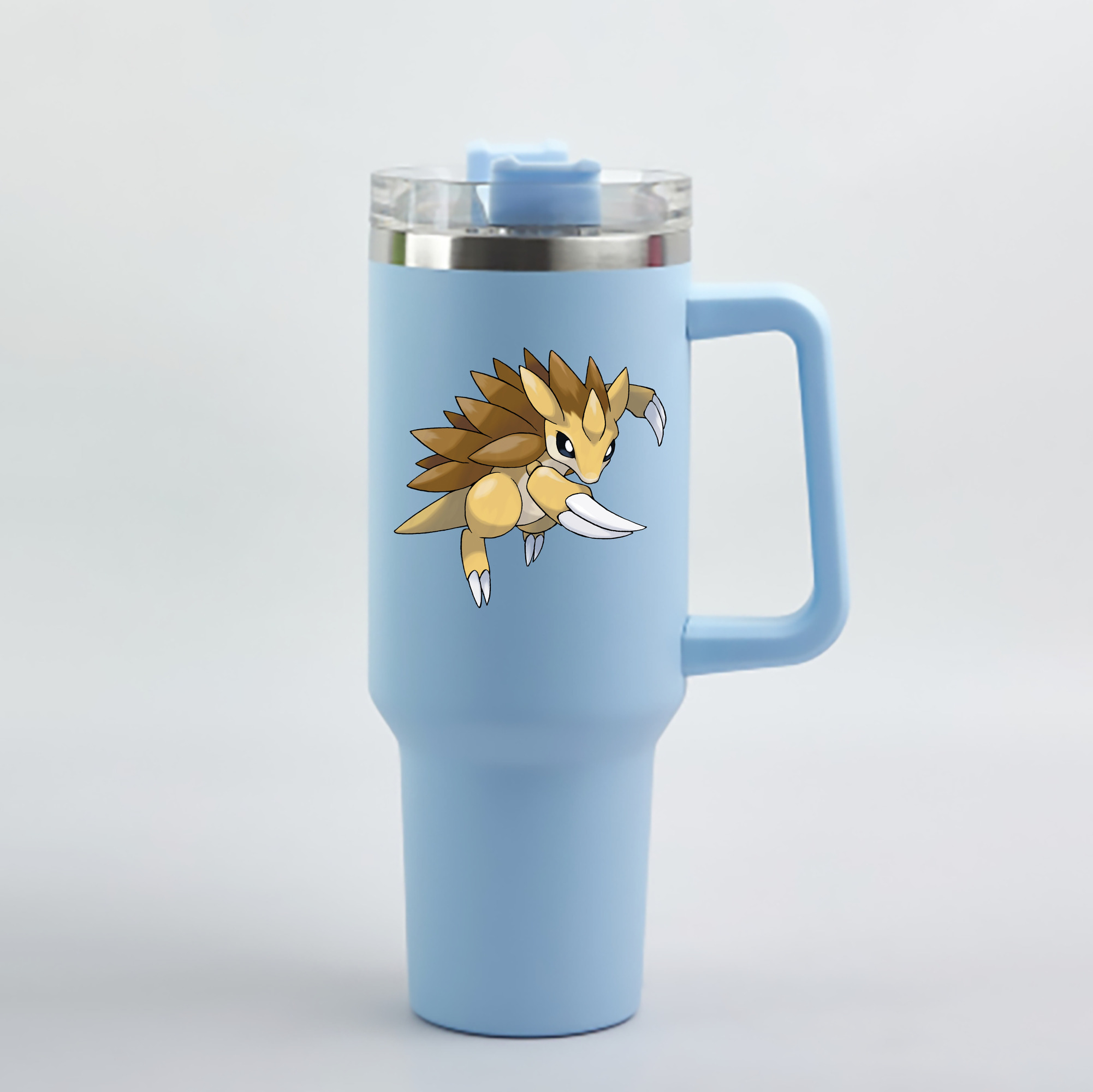 （画像用） ポケットモンスター Pokémon 1200mL車用タンブラー - クリスタルステッカー（プラスチックストロー付き）