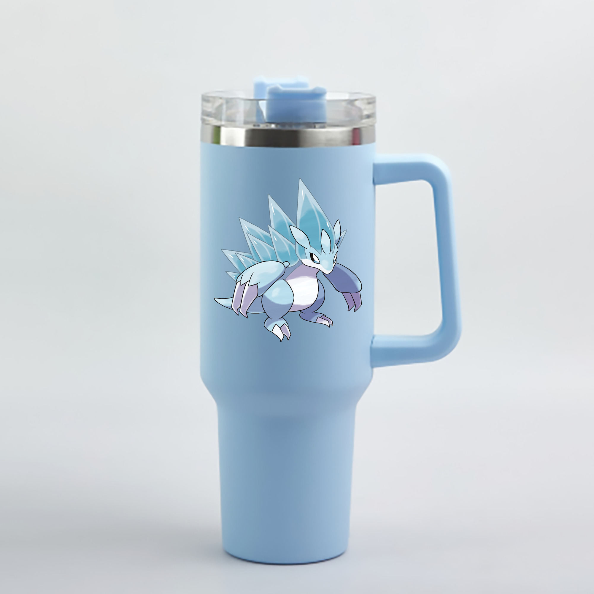 （画像用） ポケットモンスター Pokémon 1200mL車用タンブラー - クリスタルステッカー（プラスチックストロー付き）