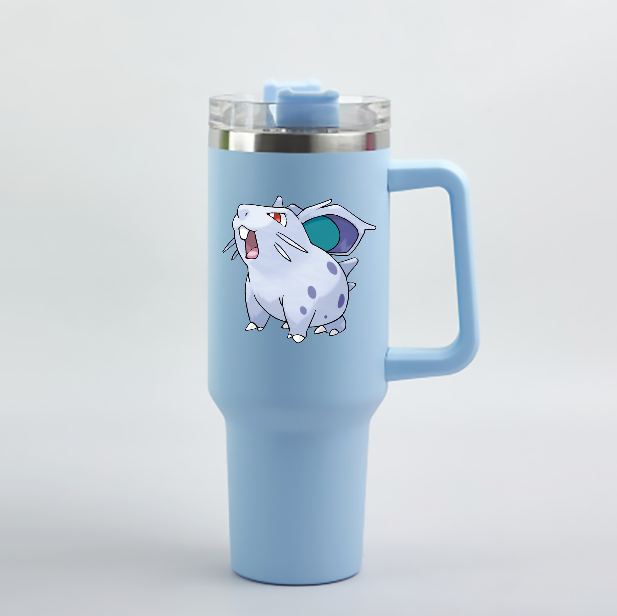 （画像用） ポケットモンスター Pokémon 1200mL車用タンブラー - クリスタルステッカー（プラスチックストロー付き）