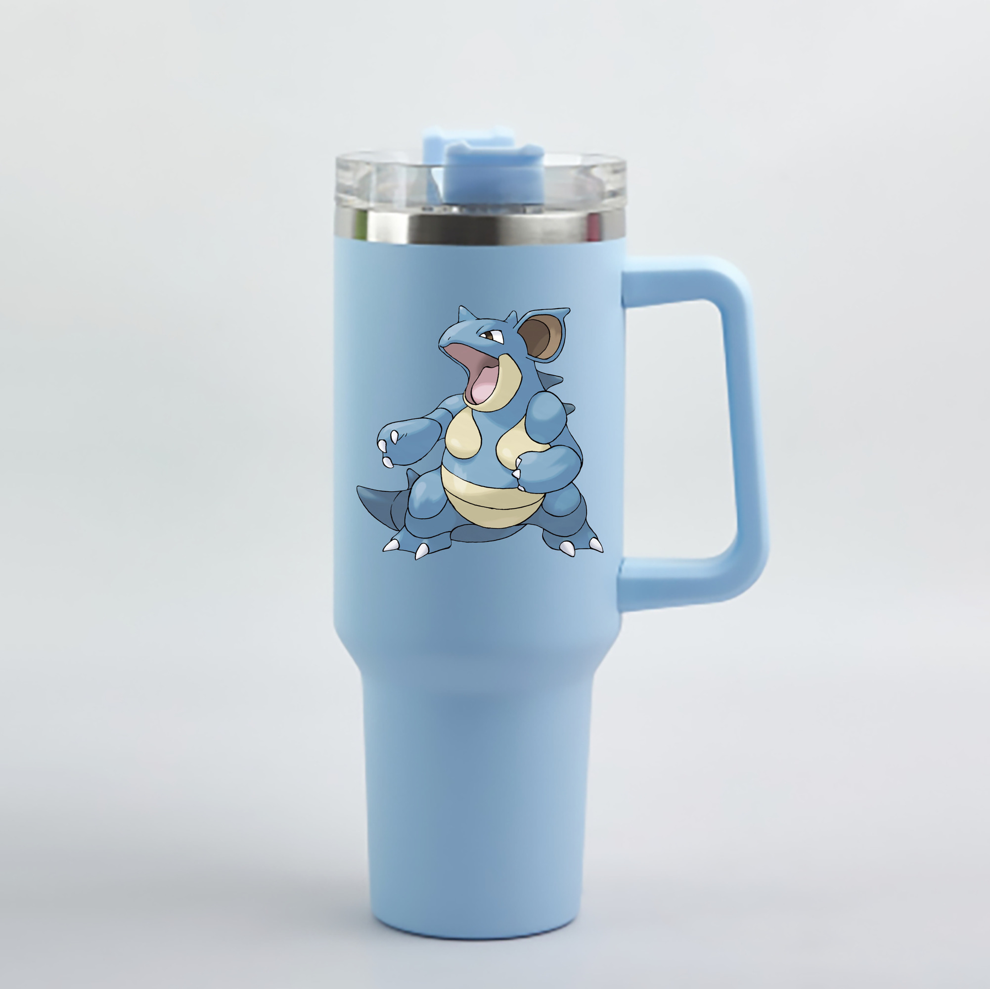 （画像用） ポケットモンスター Pokémon 1200mL車用タンブラー - クリスタルステッカー（プラスチックストロー付き）