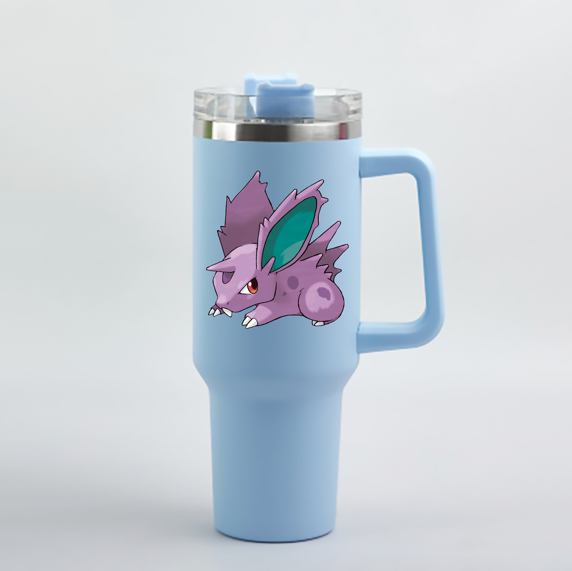 （画像用） ポケットモンスター Pokémon 1200mL車用タンブラー - クリスタルステッカー（プラスチックストロー付き）