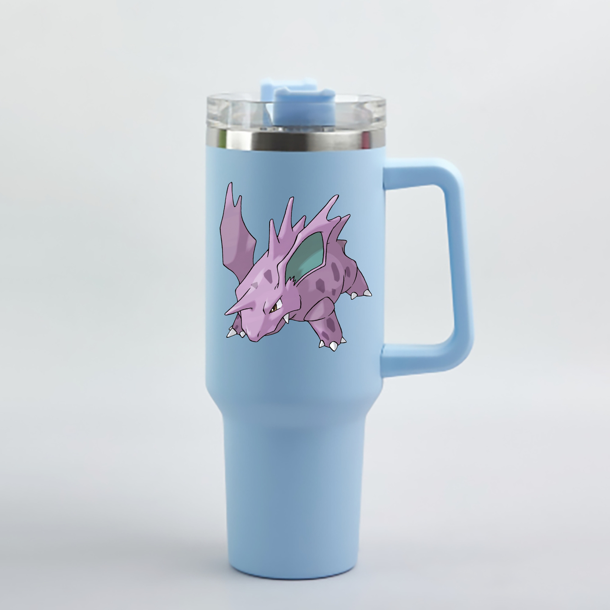 （画像用） ポケットモンスター Pokémon 1200mL車用タンブラー - クリスタルステッカー（プラスチックストロー付き）