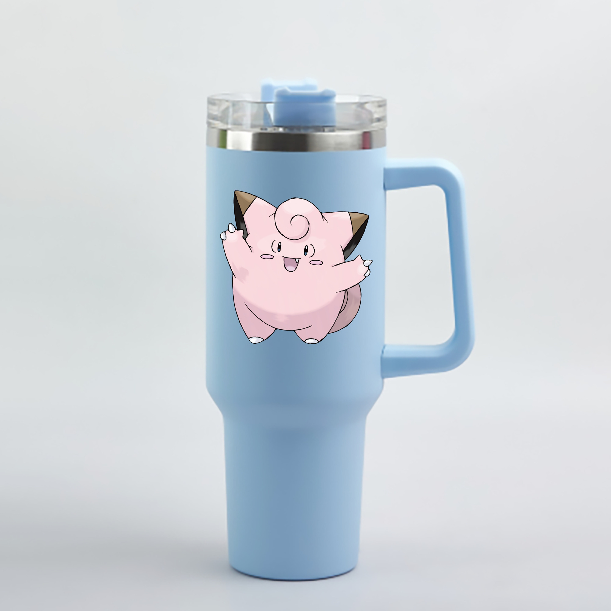 （画像用） ポケットモンスター Pokémon 1200mL車用タンブラー - クリスタルステッカー（プラスチックストロー付き）