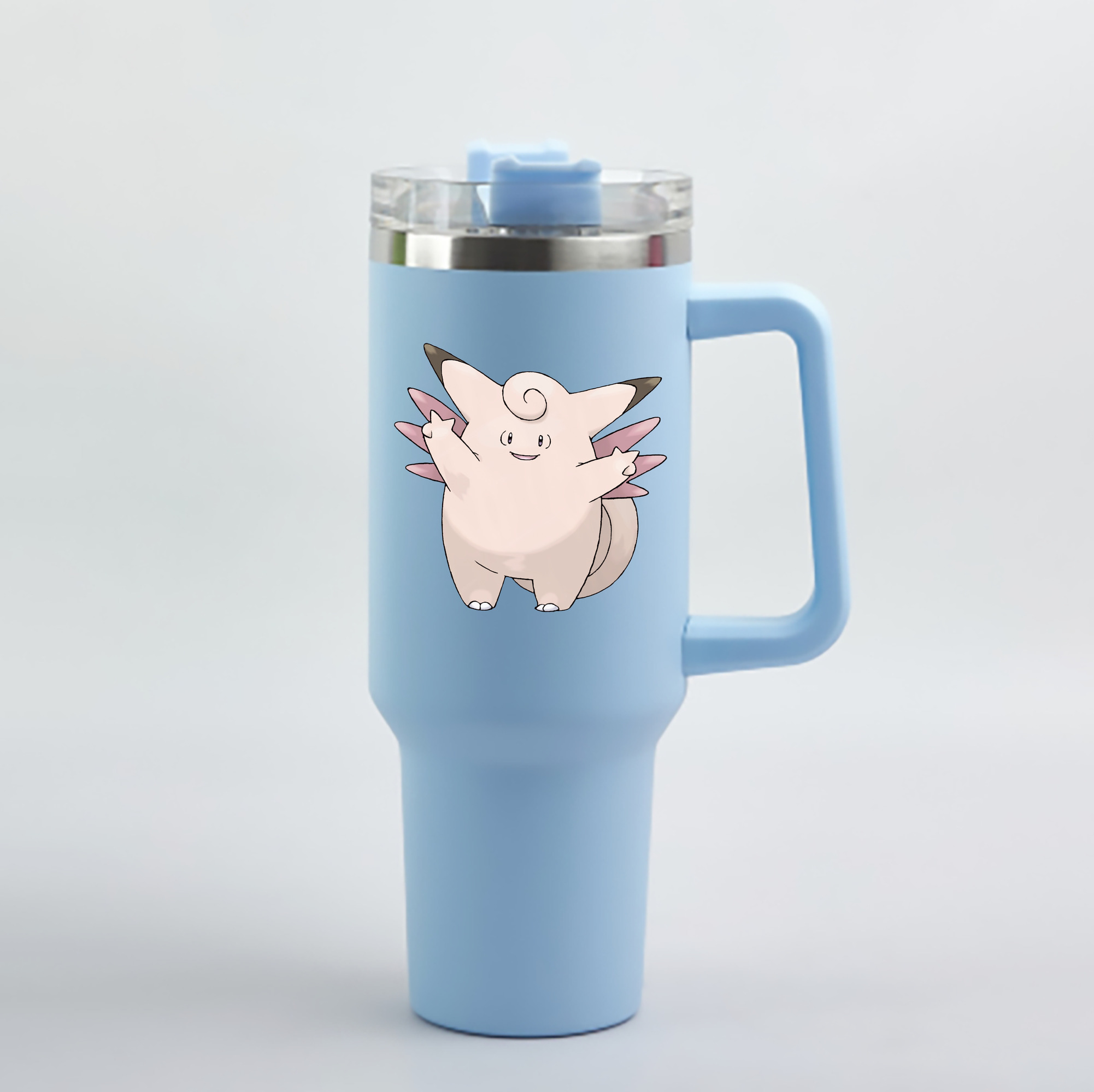 （画像用） ポケットモンスター Pokémon 1200mL車用タンブラー - クリスタルステッカー（プラスチックストロー付き）