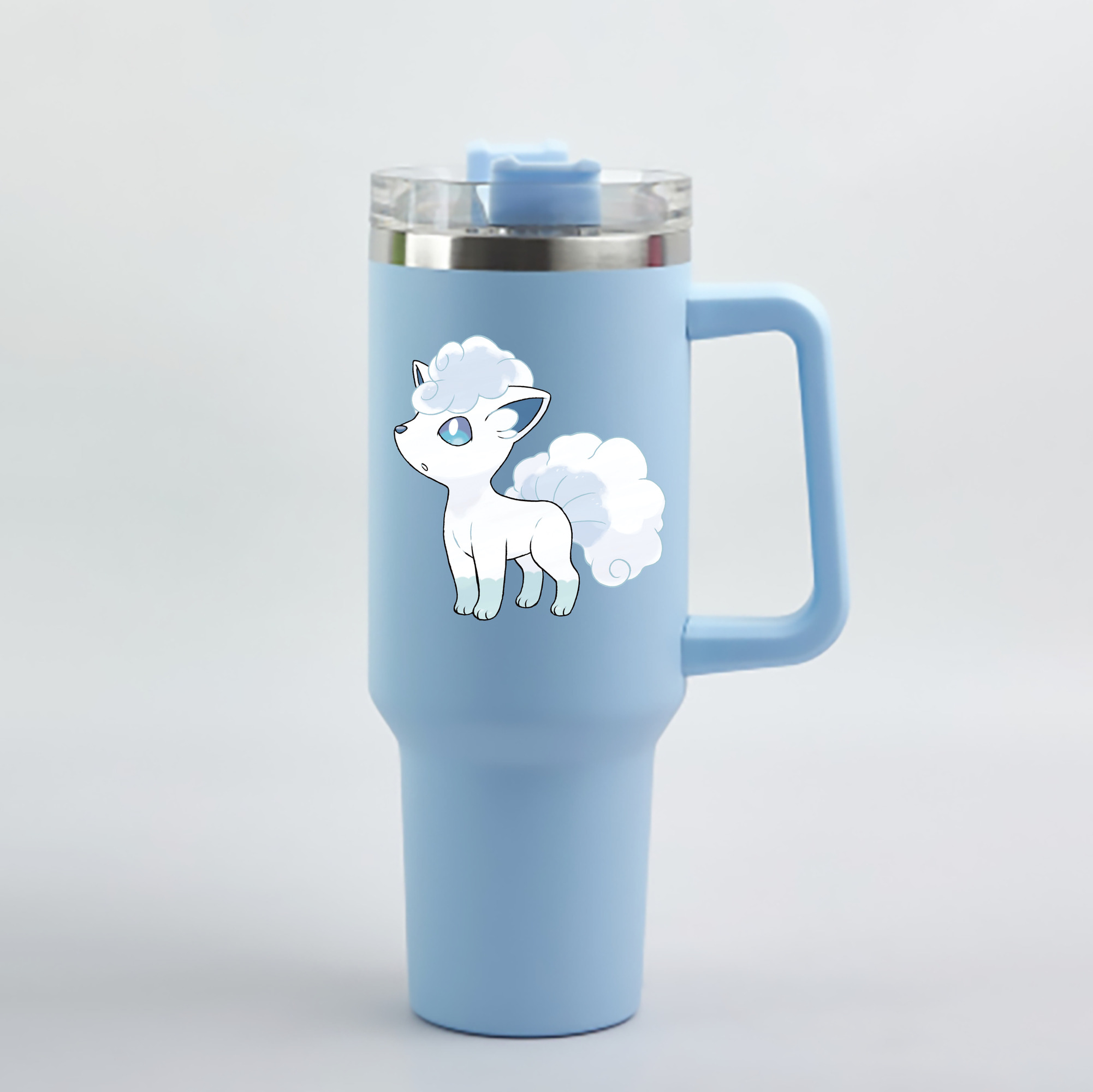 （画像用） ポケットモンスター Pokémon 1200mL車用タンブラー - クリスタルステッカー（プラスチックストロー付き）