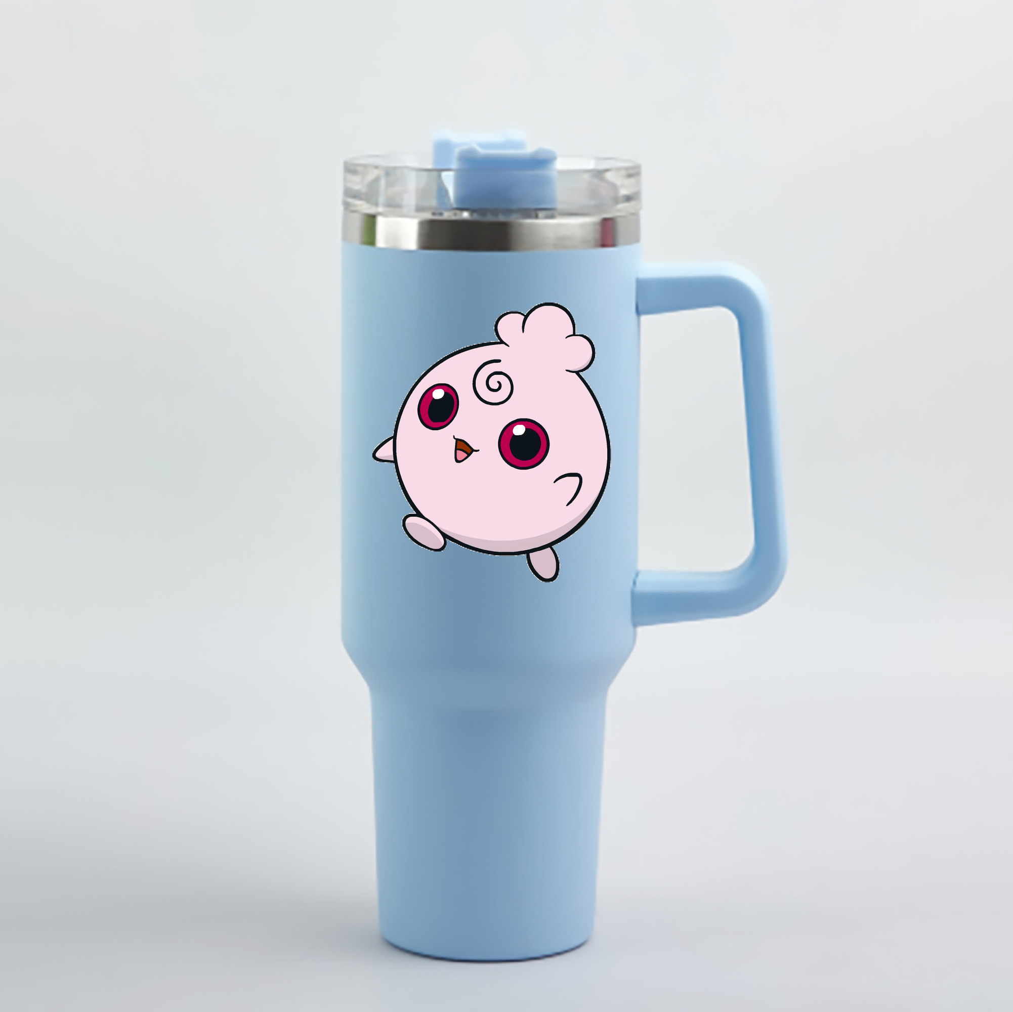 （画像用） ポケットモンスター Pokémon 1200mL車用タンブラー - クリスタルステッカー（プラスチックストロー付き）
