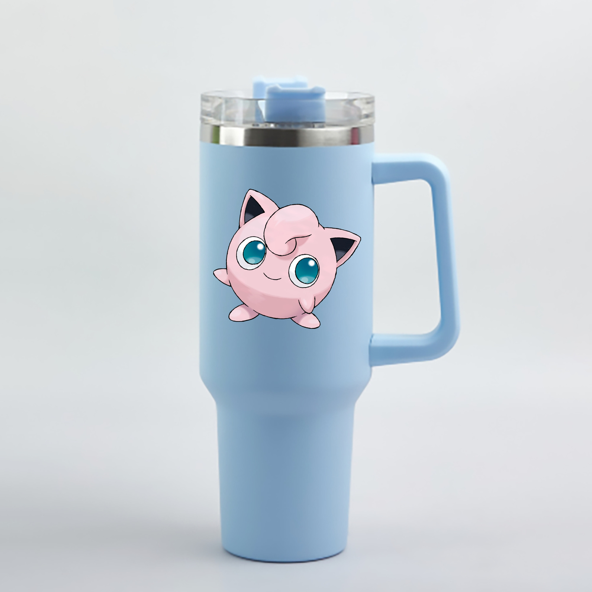 （画像用） ポケットモンスター Pokémon 1200mL車用タンブラー - クリスタルステッカー（プラスチックストロー付き）